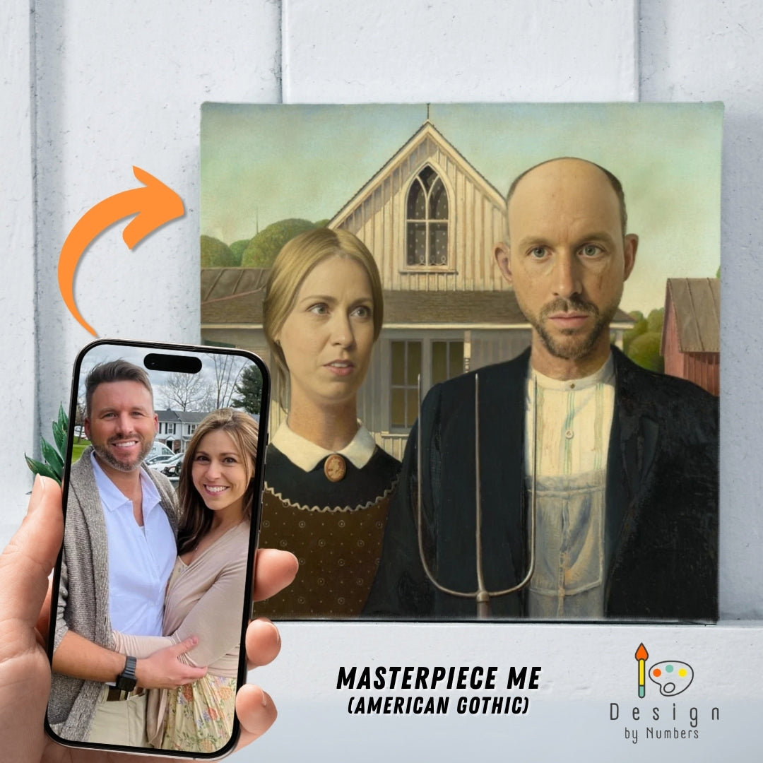 Masterpiece Me- Custom American Gothic Paint by Numbers Kits