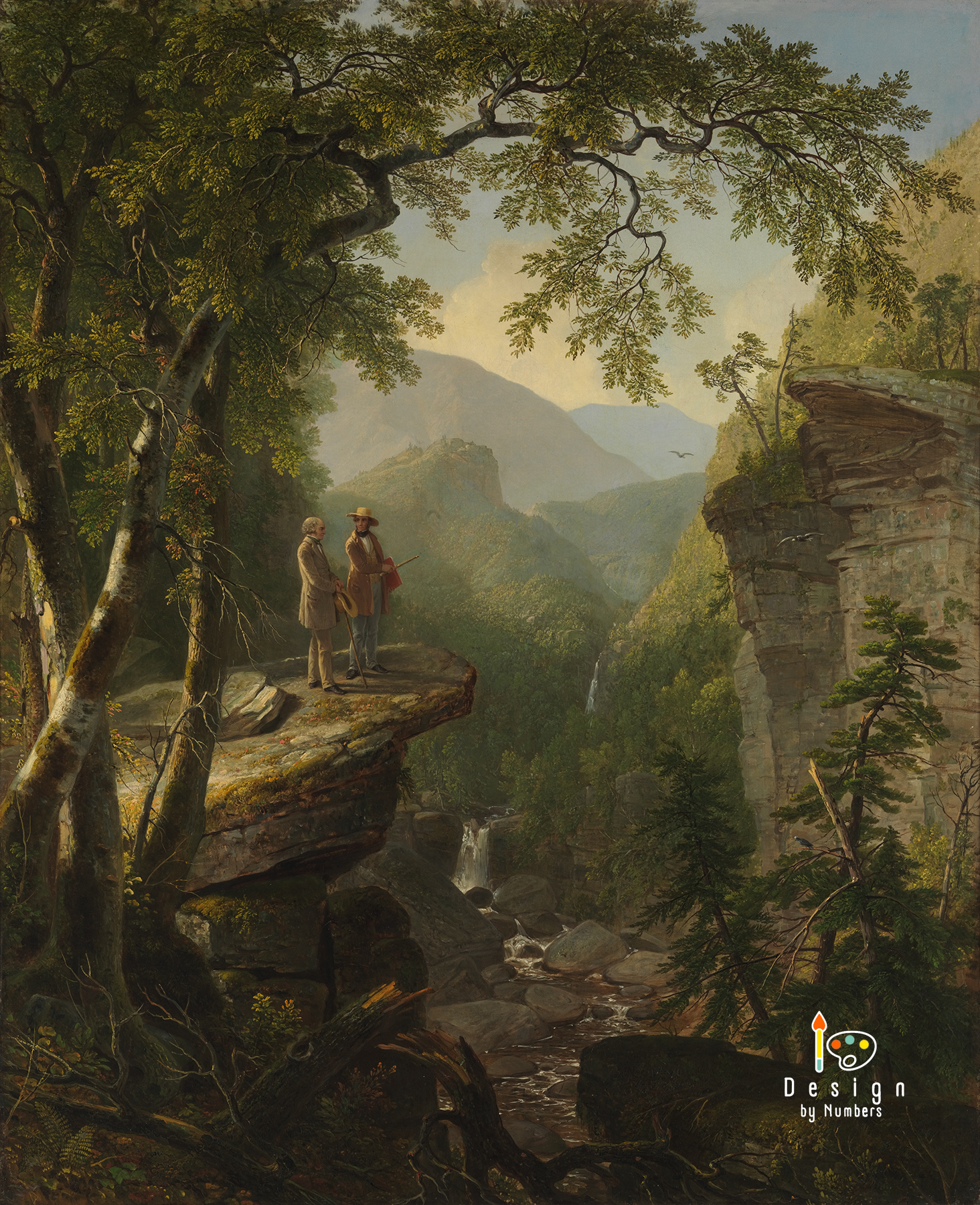 Kindred Spirits- Asher Durand- Paint by Numbers