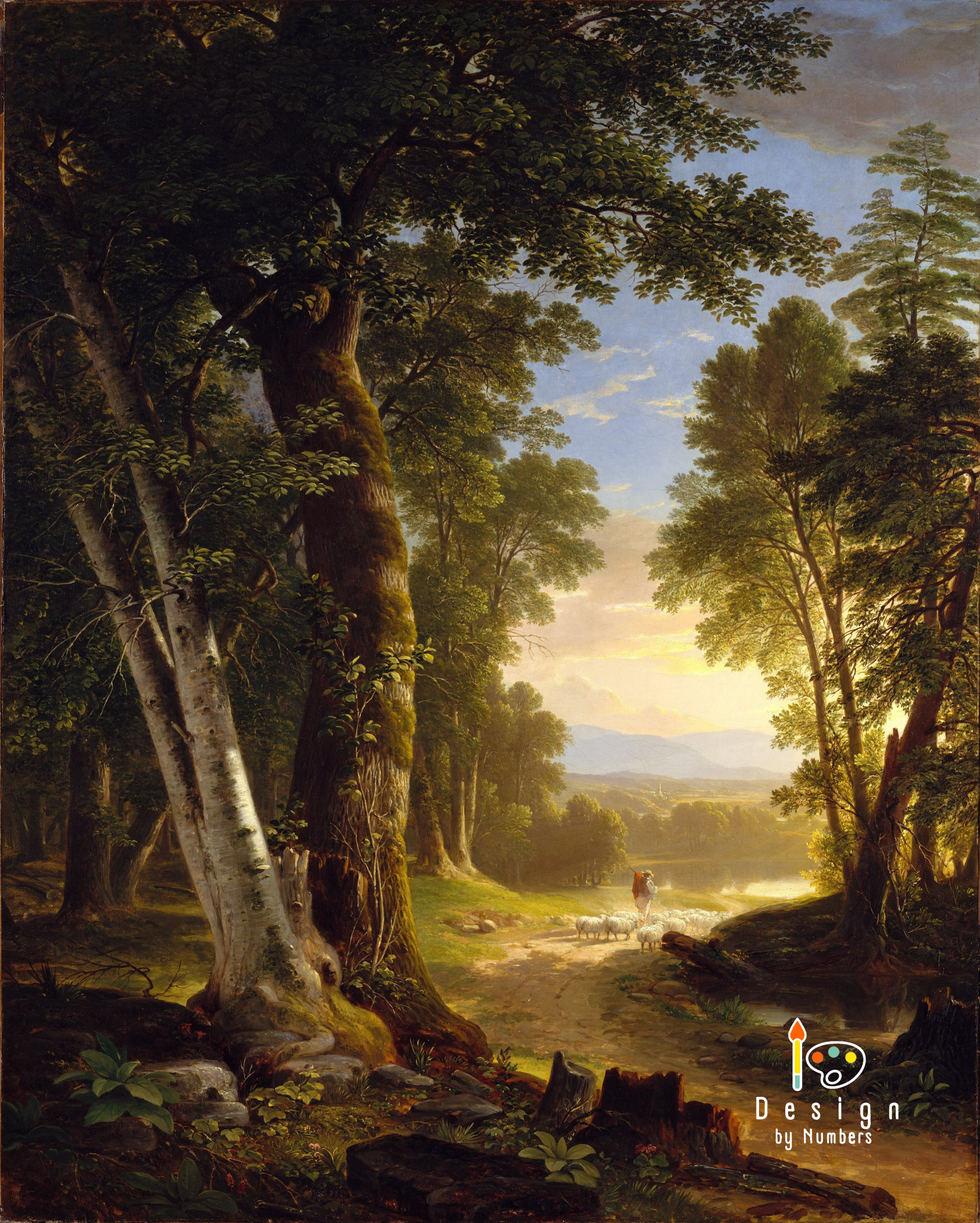 The Beeches- Asher Durand- Paint by Numbers