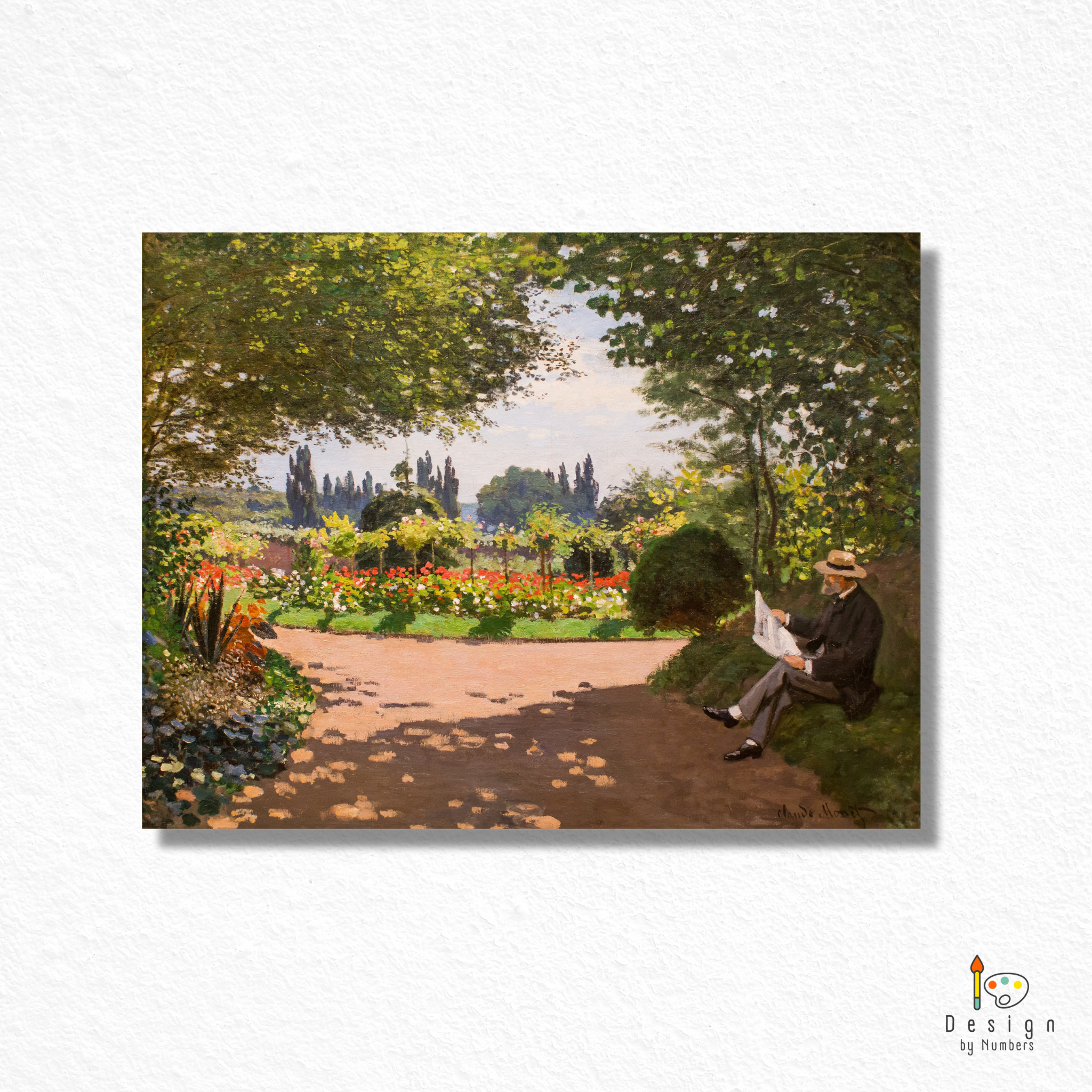 Adolphe Monet in the Garden of Le Coteau at Sainte-Adresse- Claude Monet- Paint by Numbers