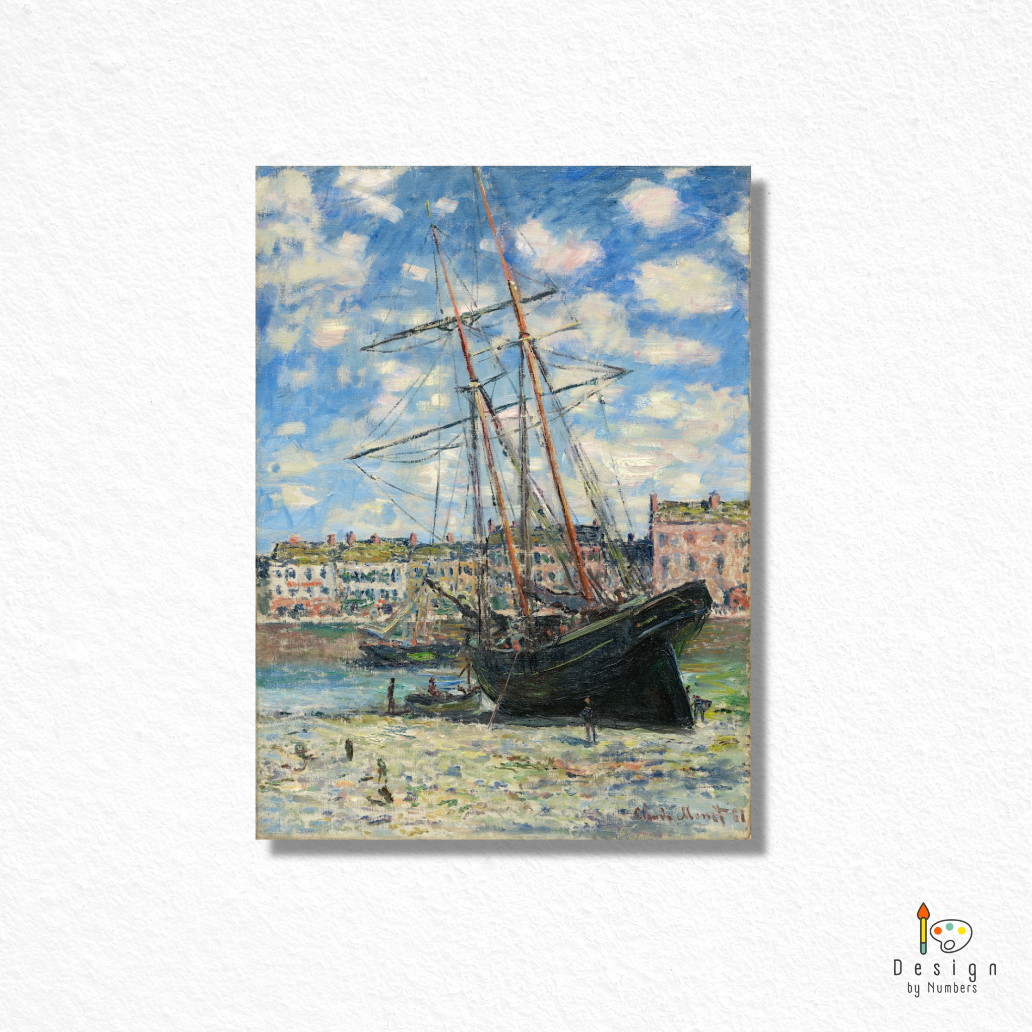 Boat at Low Tide at Fecamp- Claude Monet- Paint by Numbers
