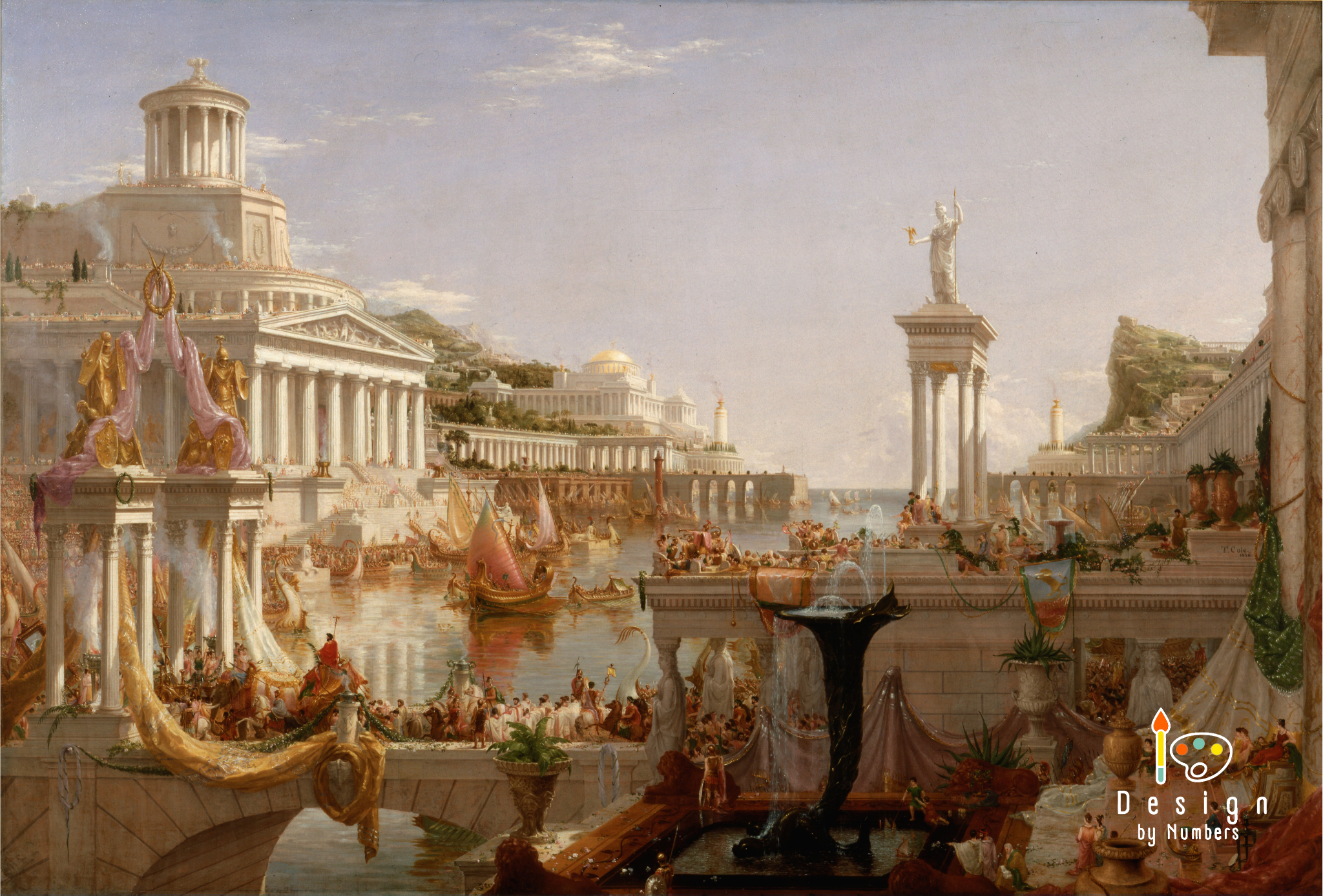 Consummation The Course of the Empire- Thomas Cole- Paint by Numbers