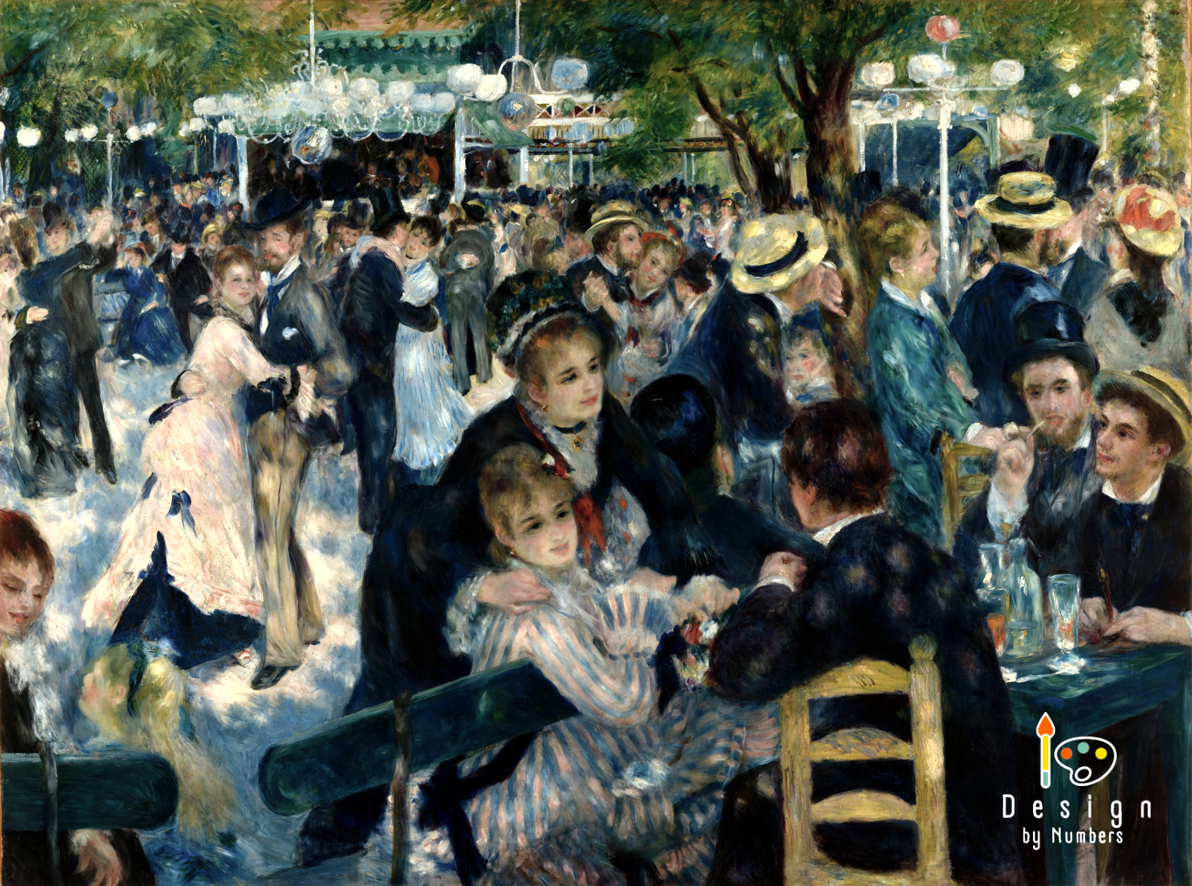 Dance at Le Moulin de la Galette - Pierre-Auguste Renoir - Paint by Numbers