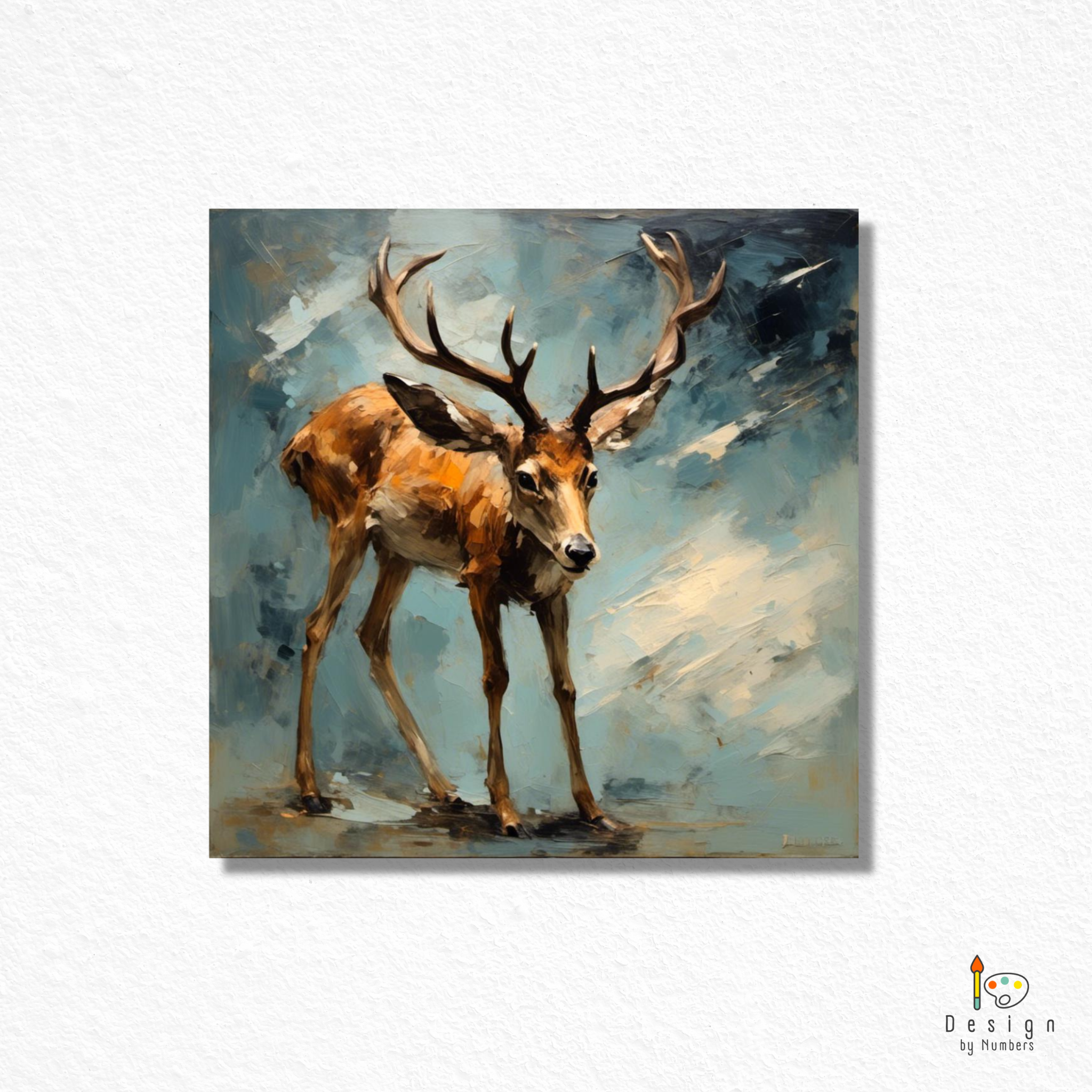 Snowbound Stag- Paint By Numbers