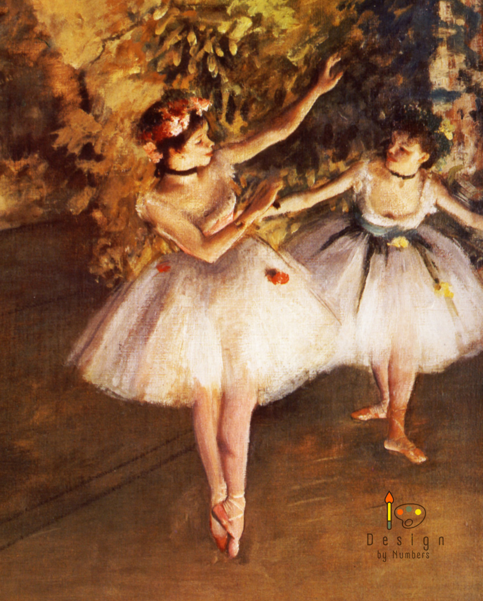 Two Dancers on Stage - Edgar Degas - Diamond Painting