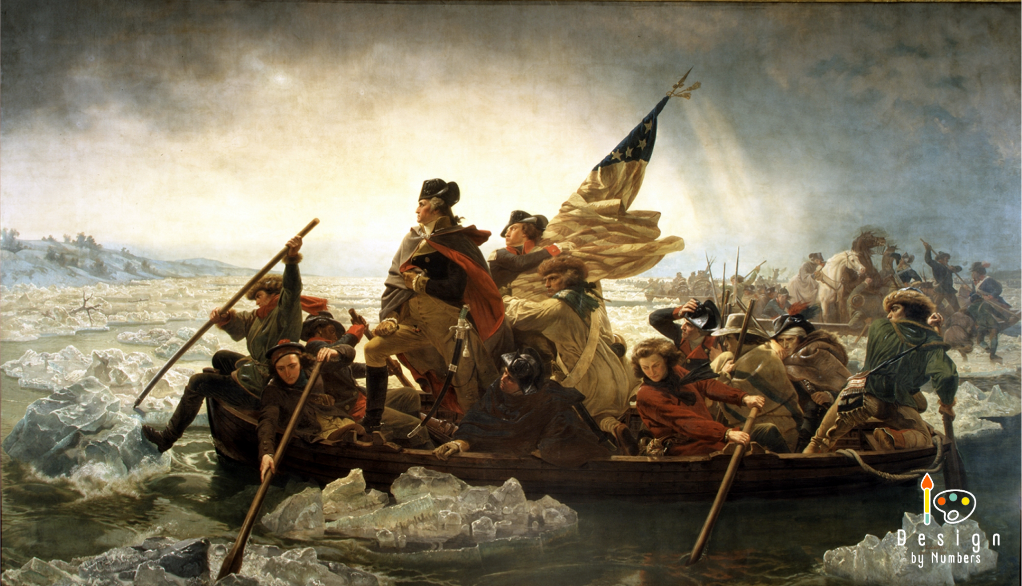 Washington Crossing the Delaware - Emanuel Leutze - Paint by Numbers