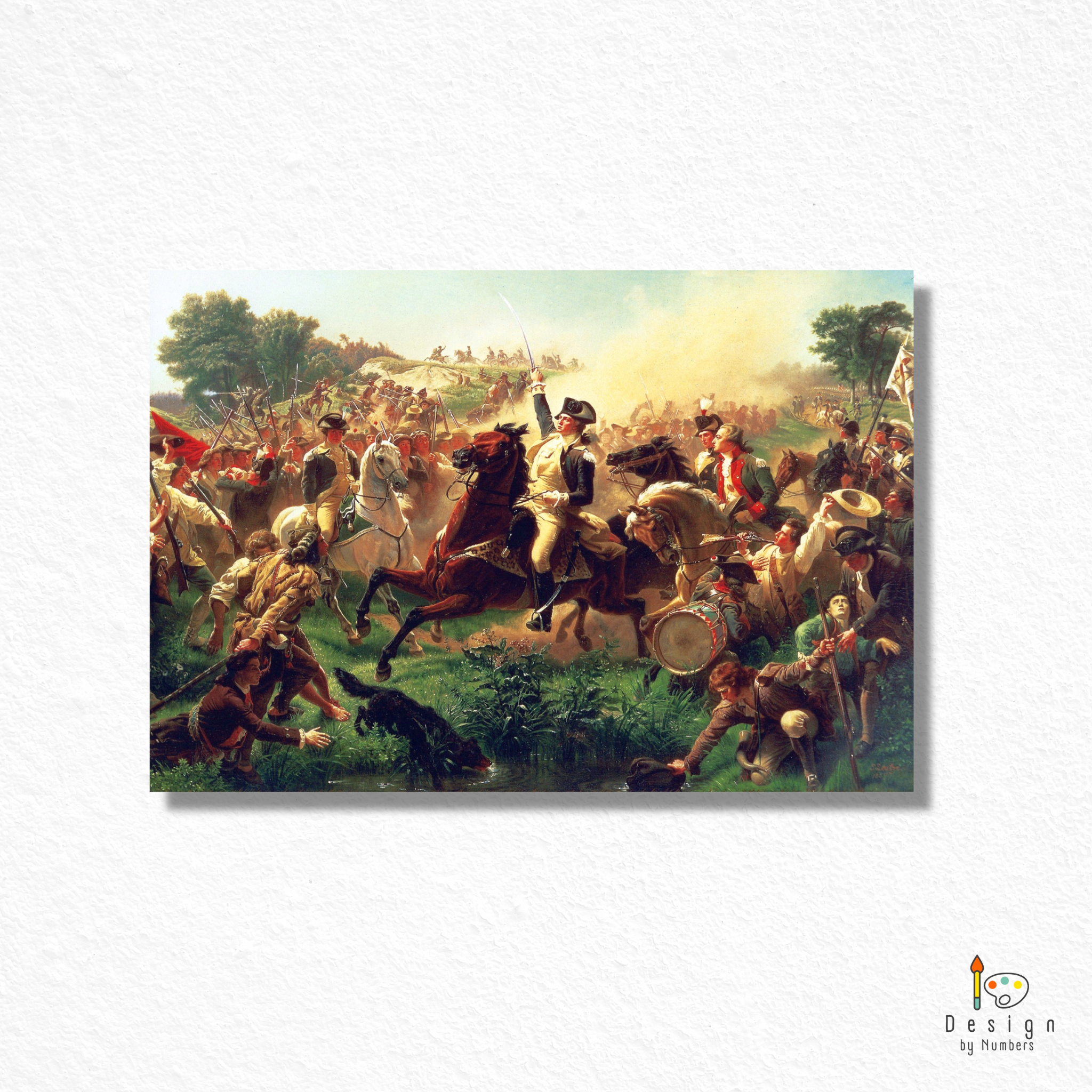 Washington Rallying the Troops - Emanuel Leutze - Paint by Numbers