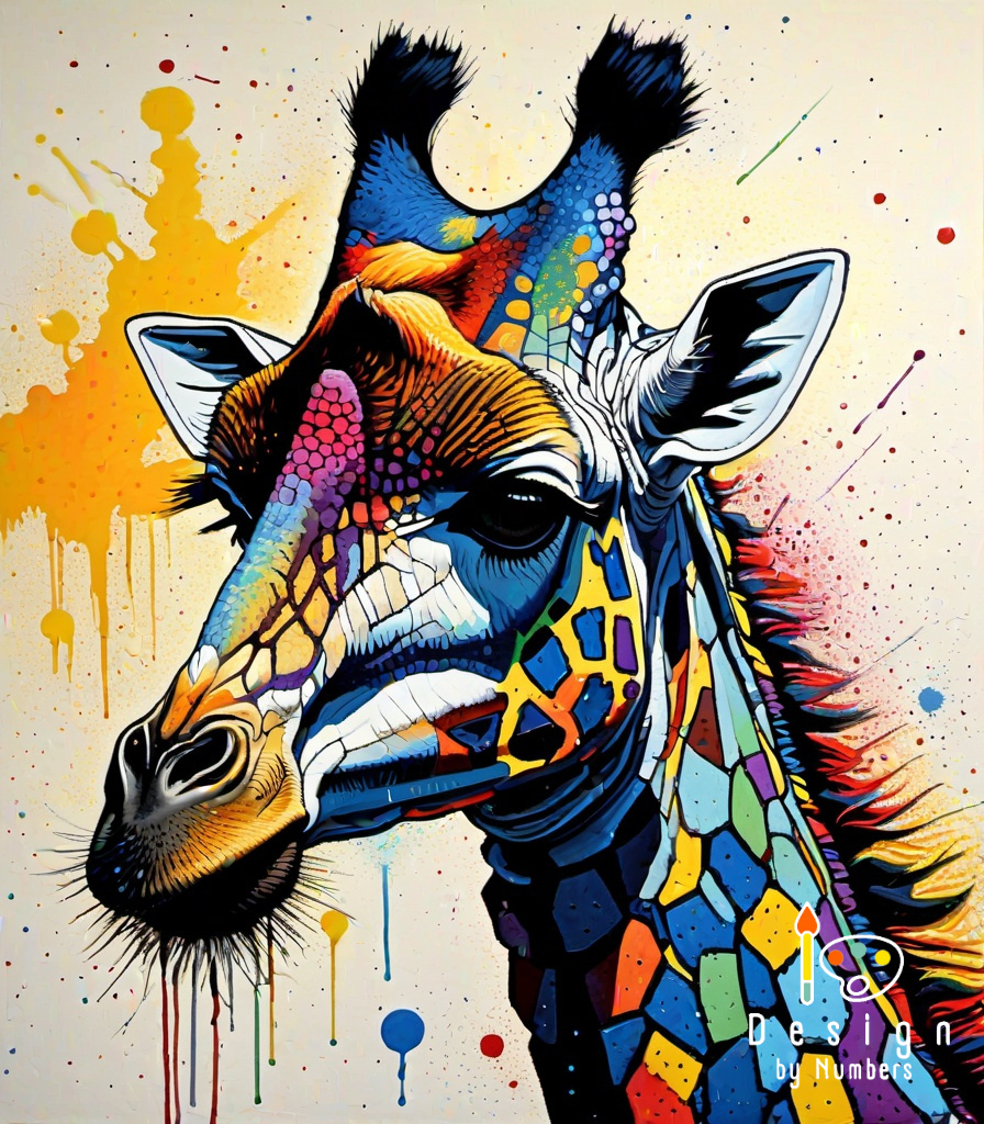 Giraffe Graffiti- Paint By Numbers