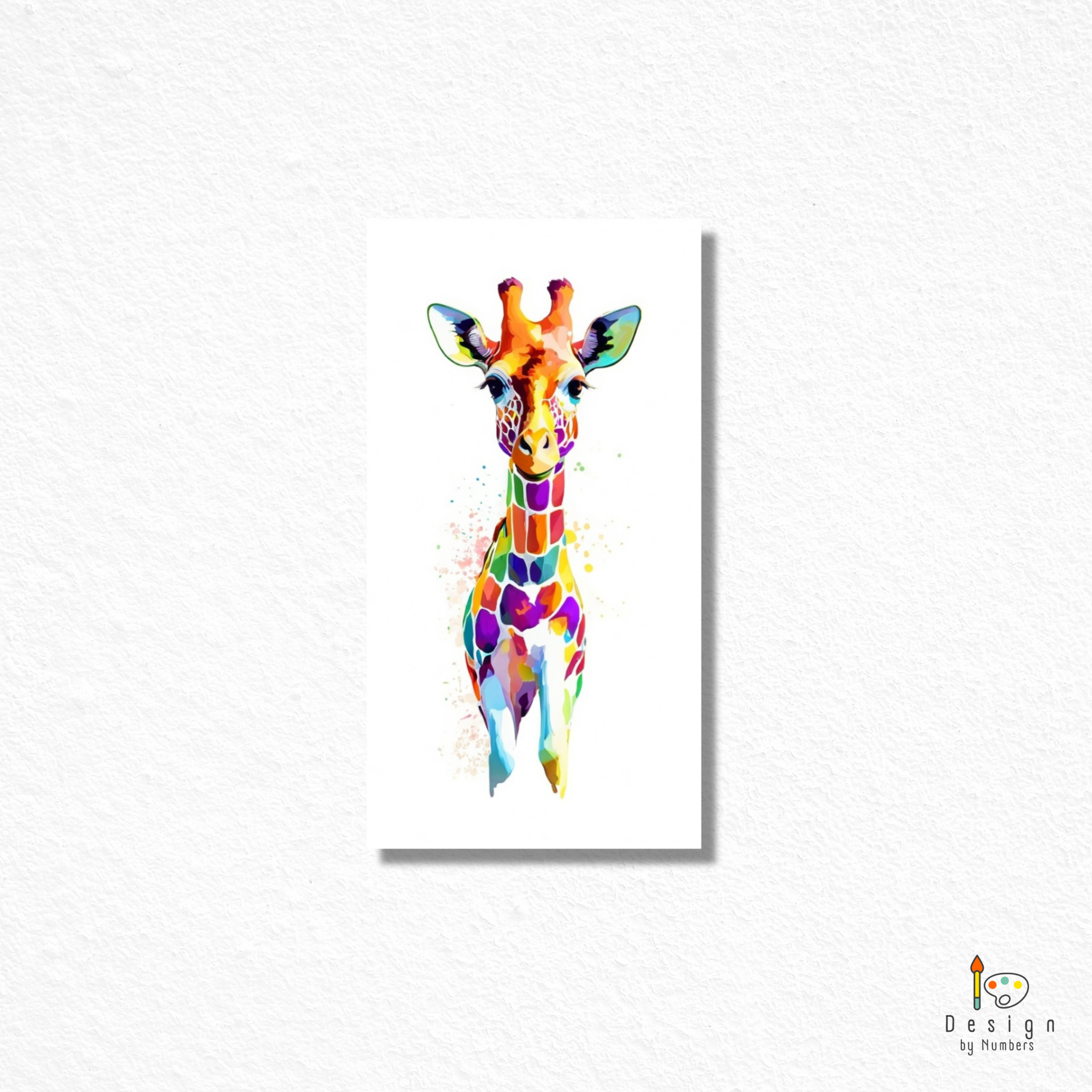 Giraffe Watercolor - Paint by Numbers