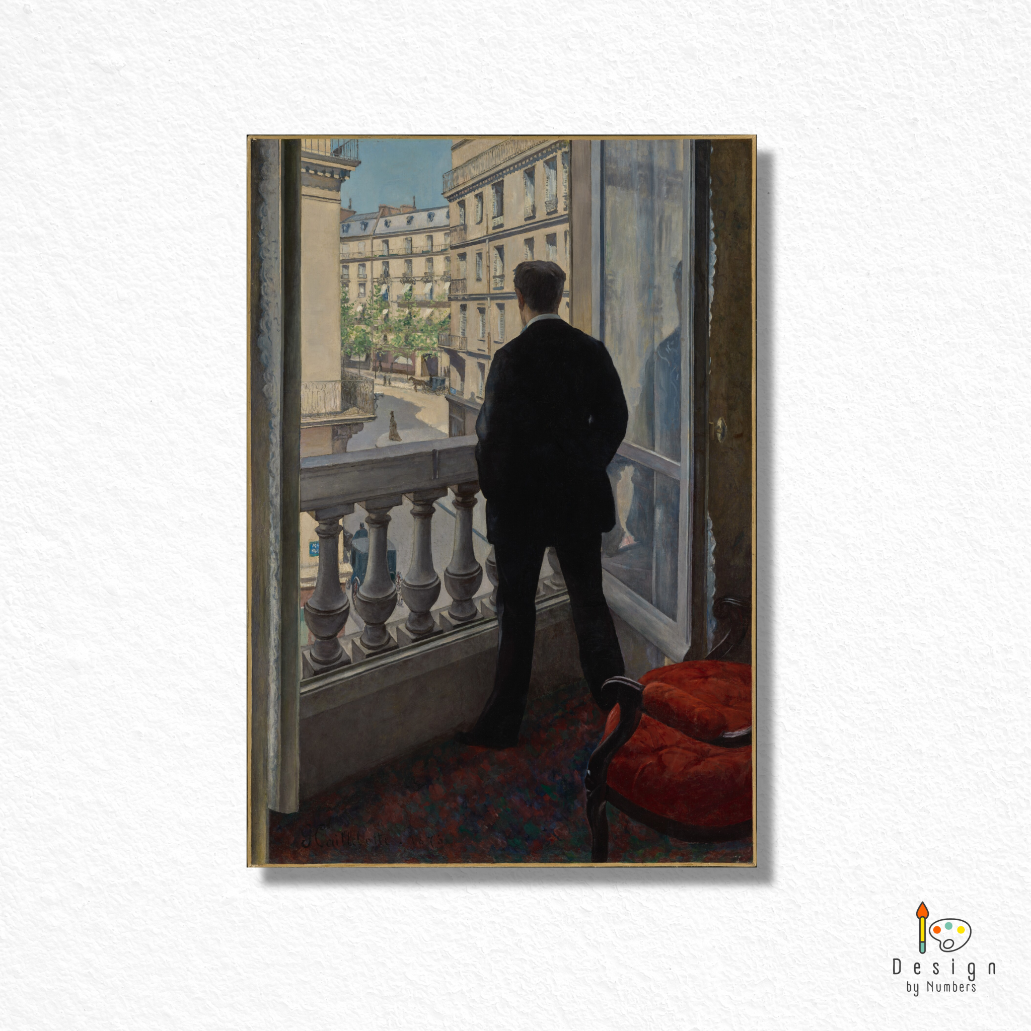 Young Man at His Window - Gustave Caillebotte - Paint by Numbers