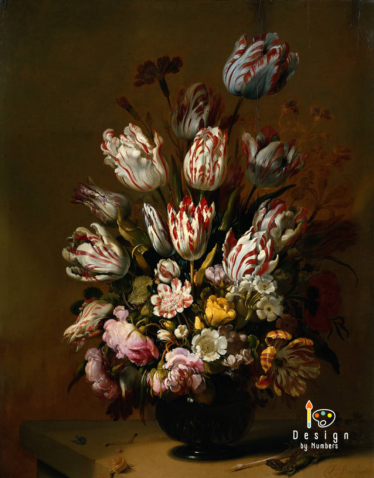 Still Life with Flowers- Hans Bollongier- Paint by Numbers