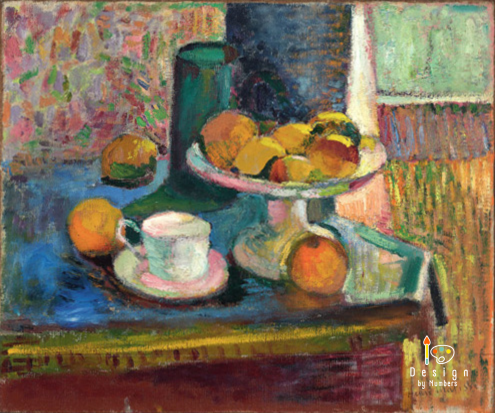 Still Life with Compote, Apples and Oranges- Henri Matisse- Paint by Numbers