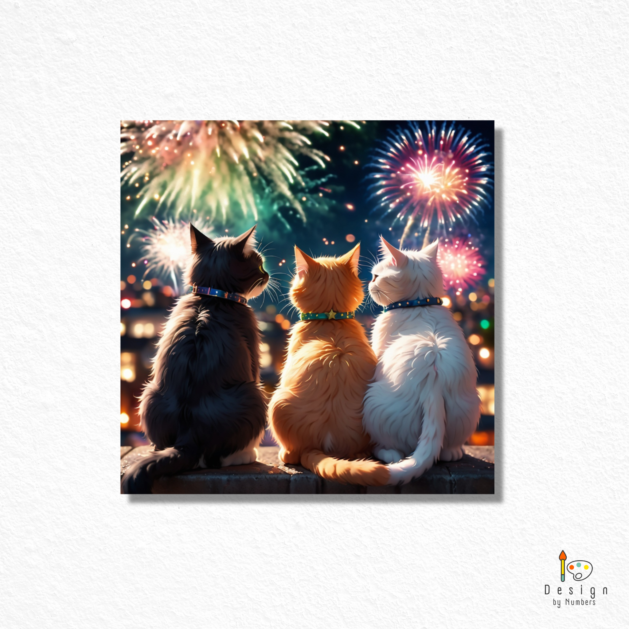 Kitty Celebration- Paint By Numbers