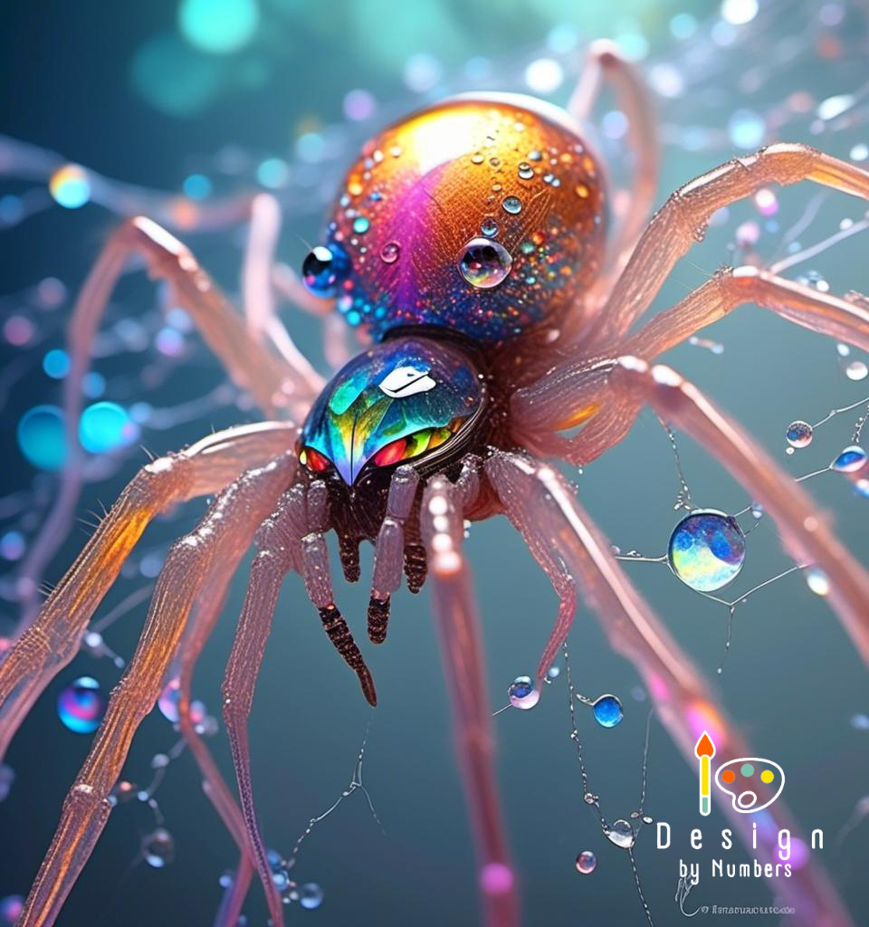 Iridescent Spider- Paint By Numbers