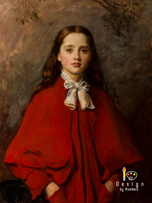 Bright Eyes- John Everett Millais- Paint by Numbers