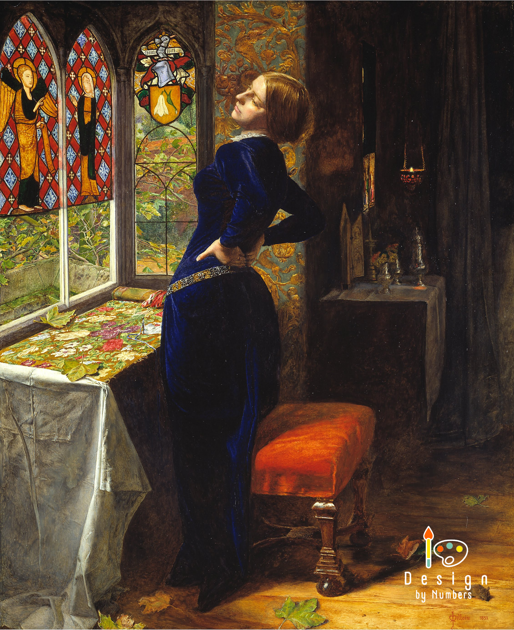 Mariana - John Everett Millais - Paint by Numbers
