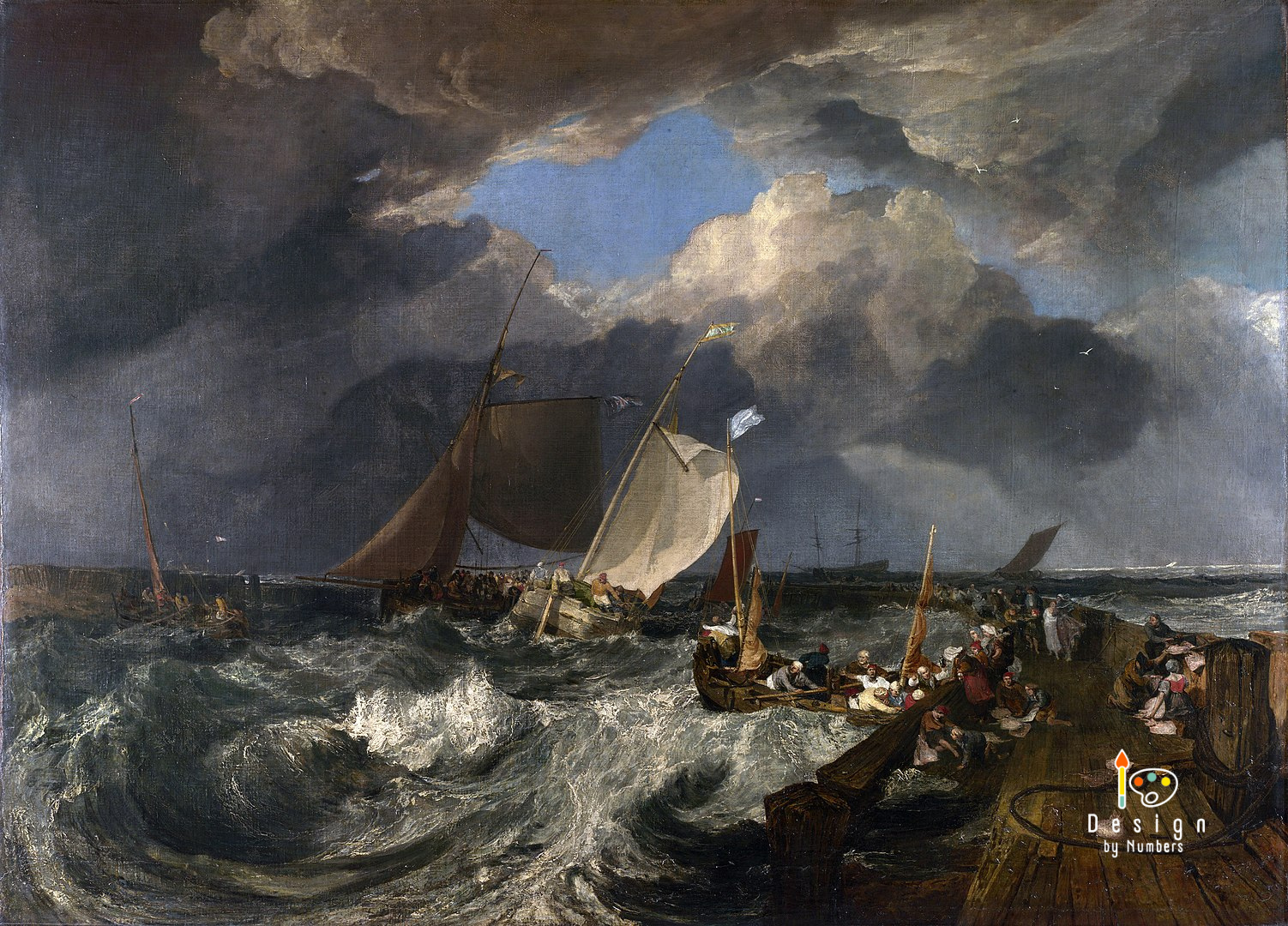 Calais Pier - Joseph Mallord William Turner - Paint by Numbers