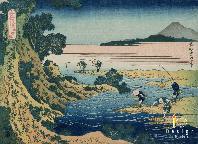 Fly Fishing - Katsushika Hokusai - Paint by Numbers
