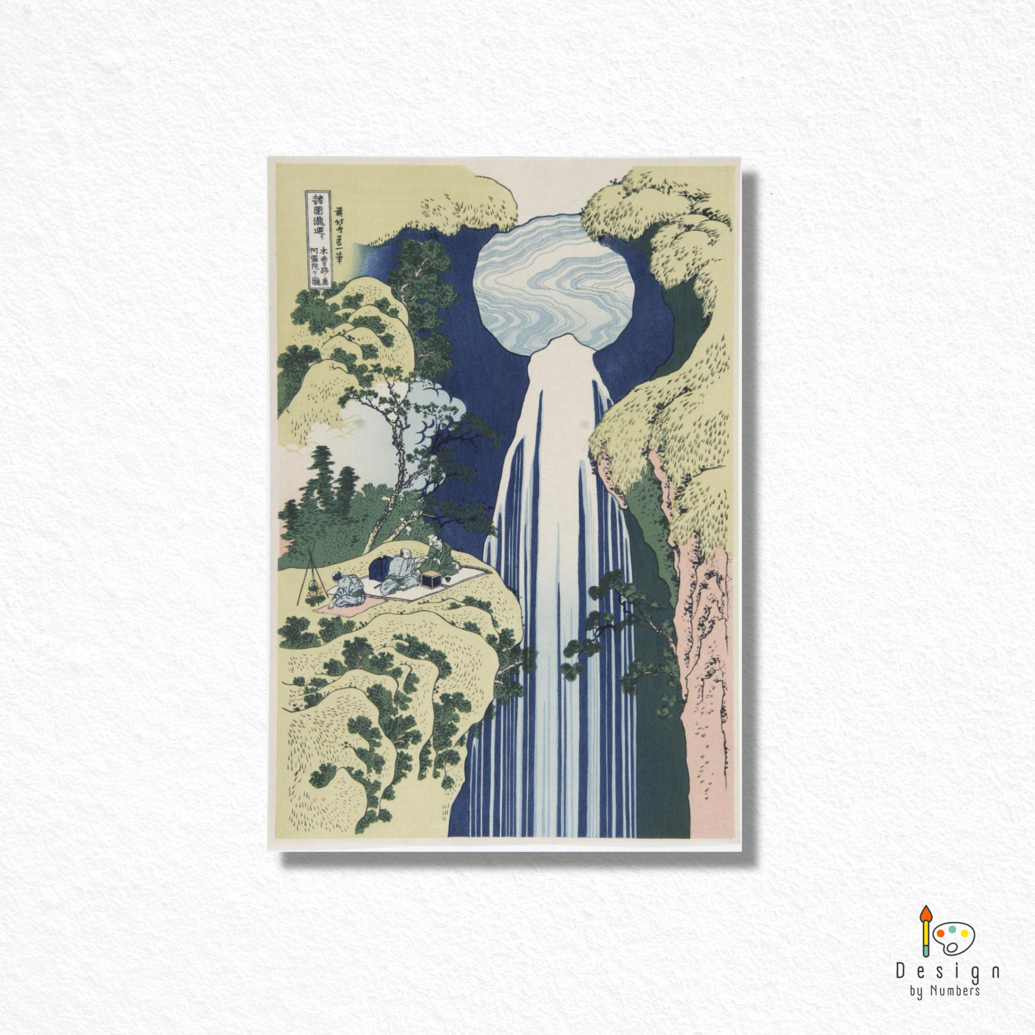 Amida Falls - Katsushika Hokusai - Paint by Numbers