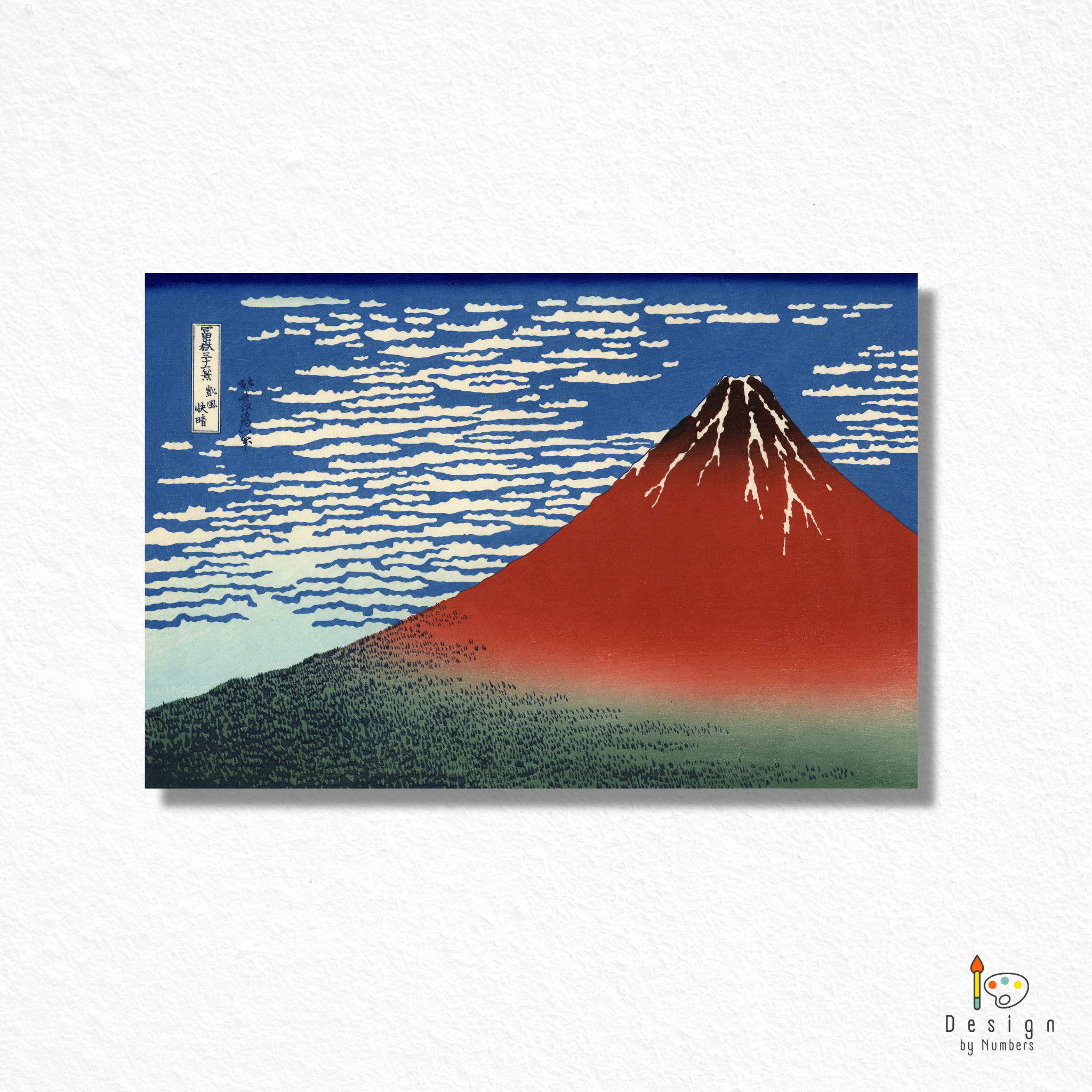 Red Fuji Southern Wind- Katsushika Hokusai- Paint by Numbers