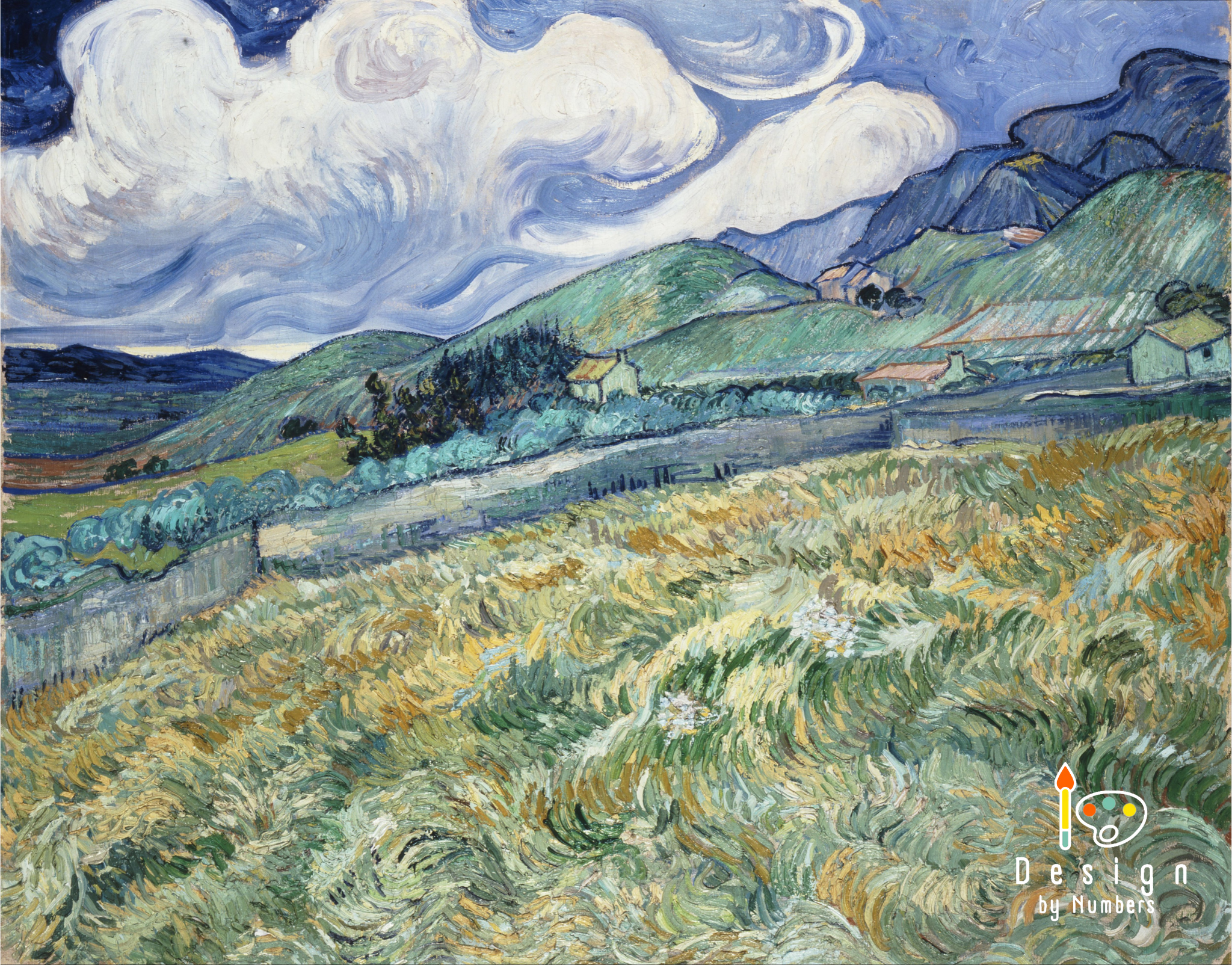 Landscape from Saint-Rémy- Vincent van Gogh- Paint by Numbers