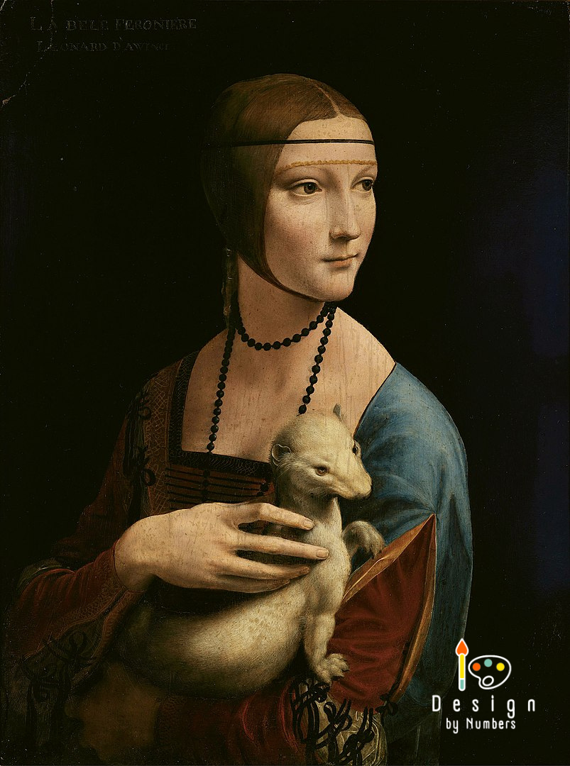 Lady with an Ermine - Leonardo da Vinci - Paint by Numbers