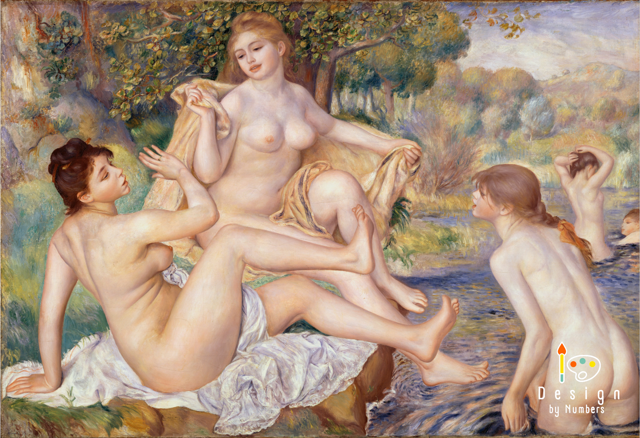 Les Grandes Baigneuses- Pierre-Auguste Renoir- Paint by Numbers