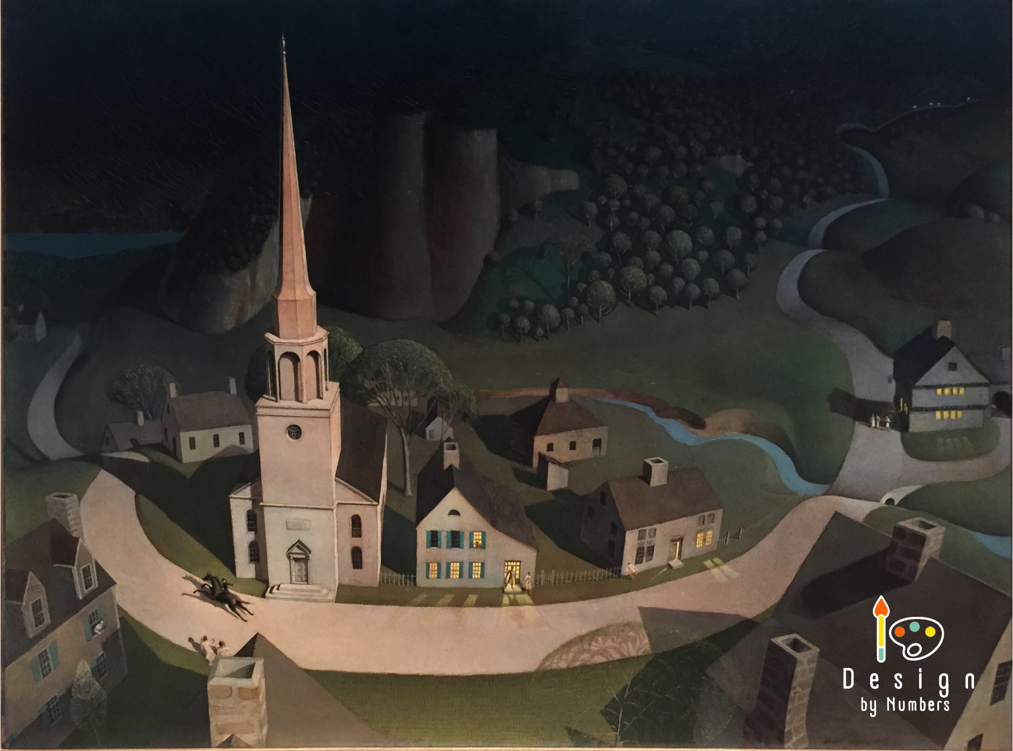 Midnight Ride of Paul Revere - Grant Wood - Paint by Numbers