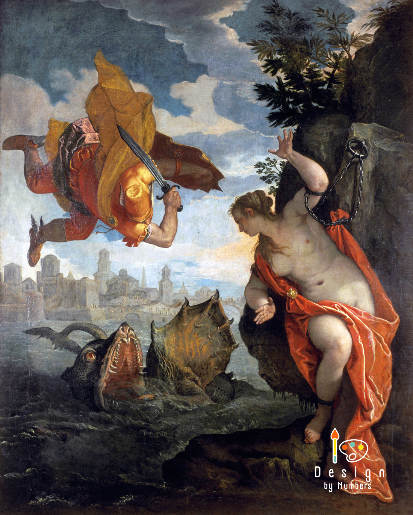 Perseus and Andromeda - Paolo Veronese - Paint by Numbers