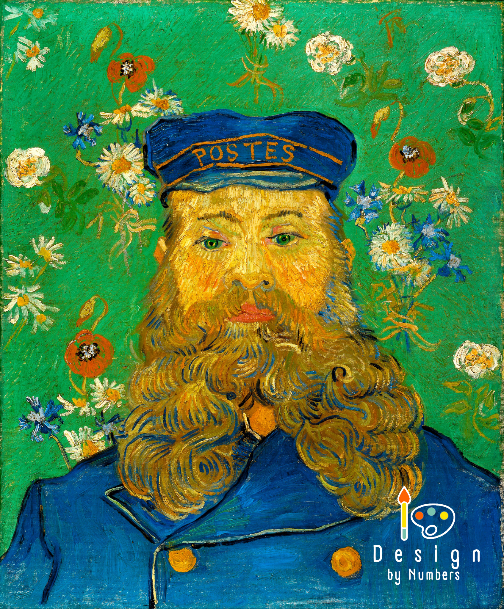 Portrait of the Postman Joseph Roulin - Vincent van Gogh - Paint by Numbers
