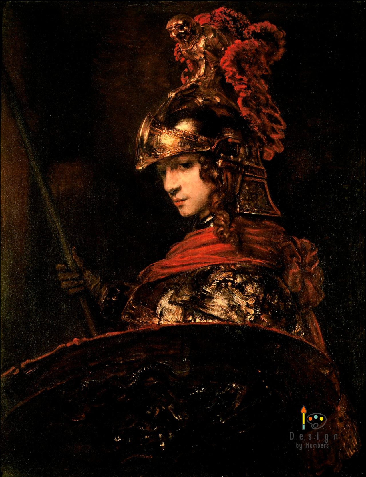 Pallas Athena - Rembrandt - Paint by Numbers