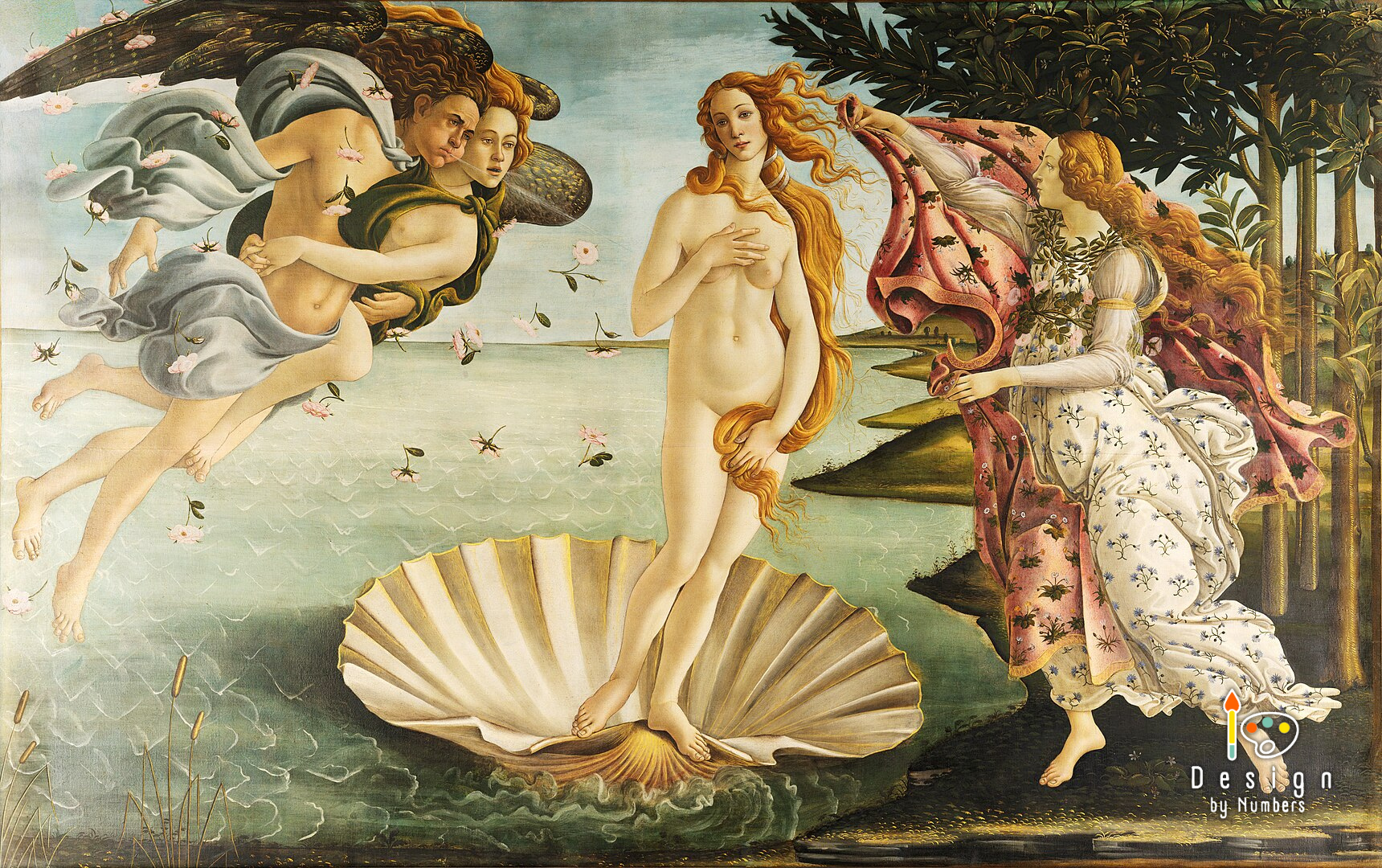 La Nascita di Venere (The Birth of Venus) - Sandro Botticelli - Paint by Numbers