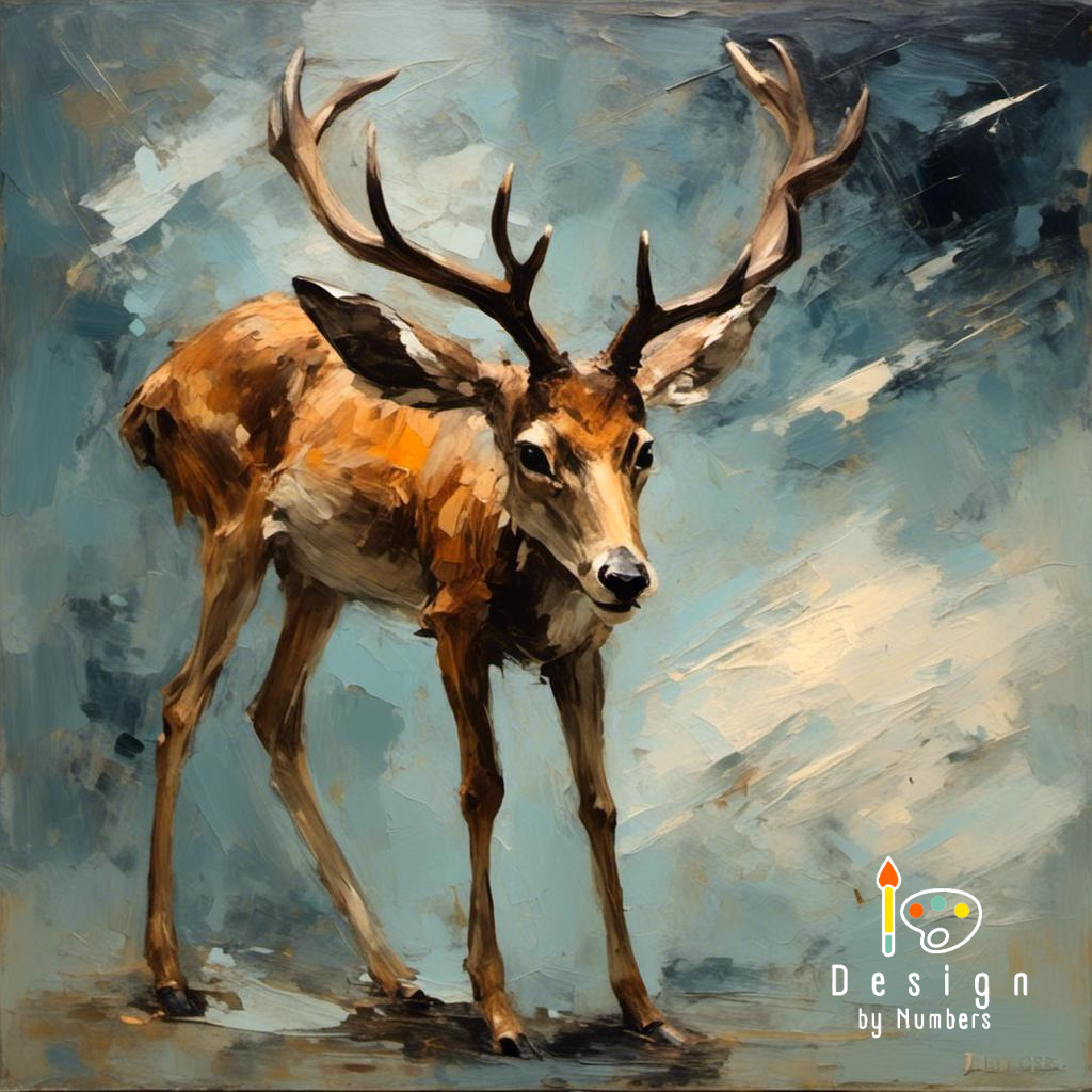 Snowbound Stag- Paint By Numbers