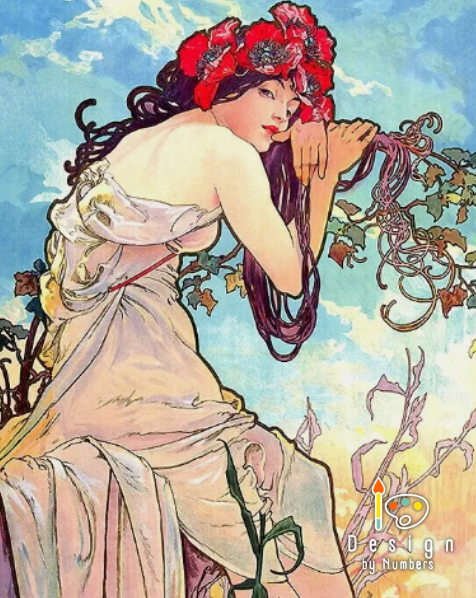 Summer - Alphonse Mucha - Paint by Numbers