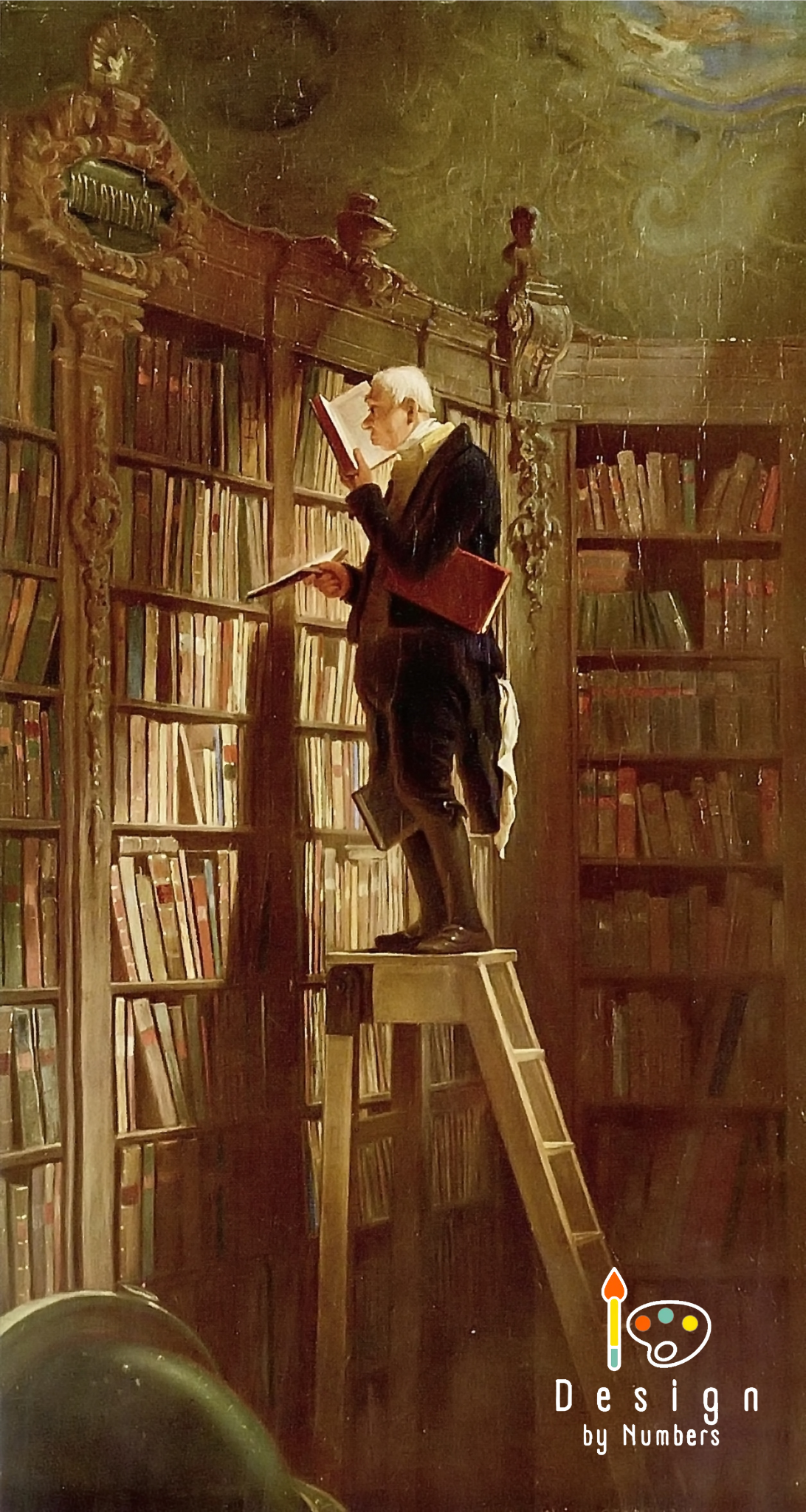 The Bookworm - Carl Spitzweg - Paint by Numbers