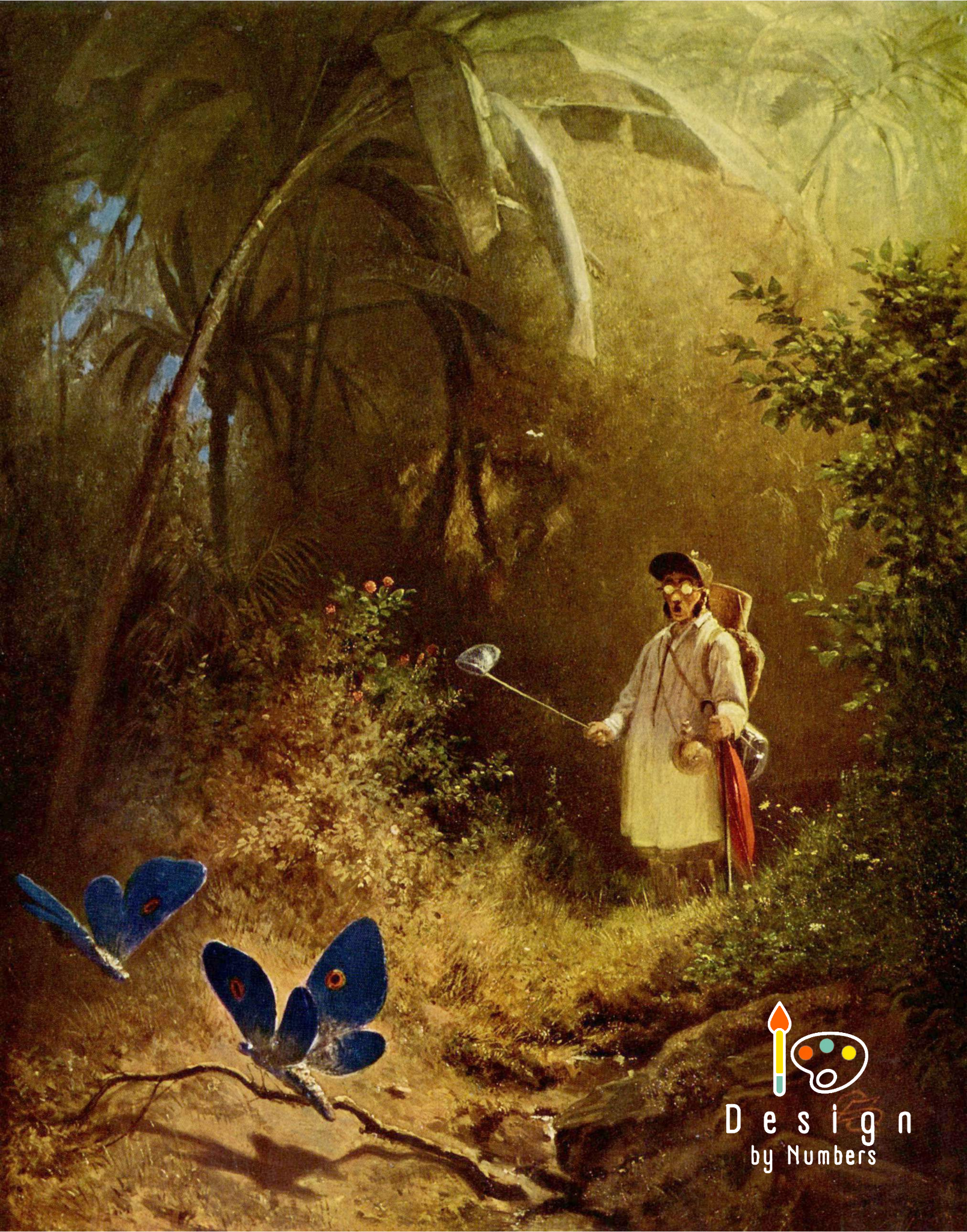 The Butterfly Hunter - Carl Spitzweg - Paint by Numbers