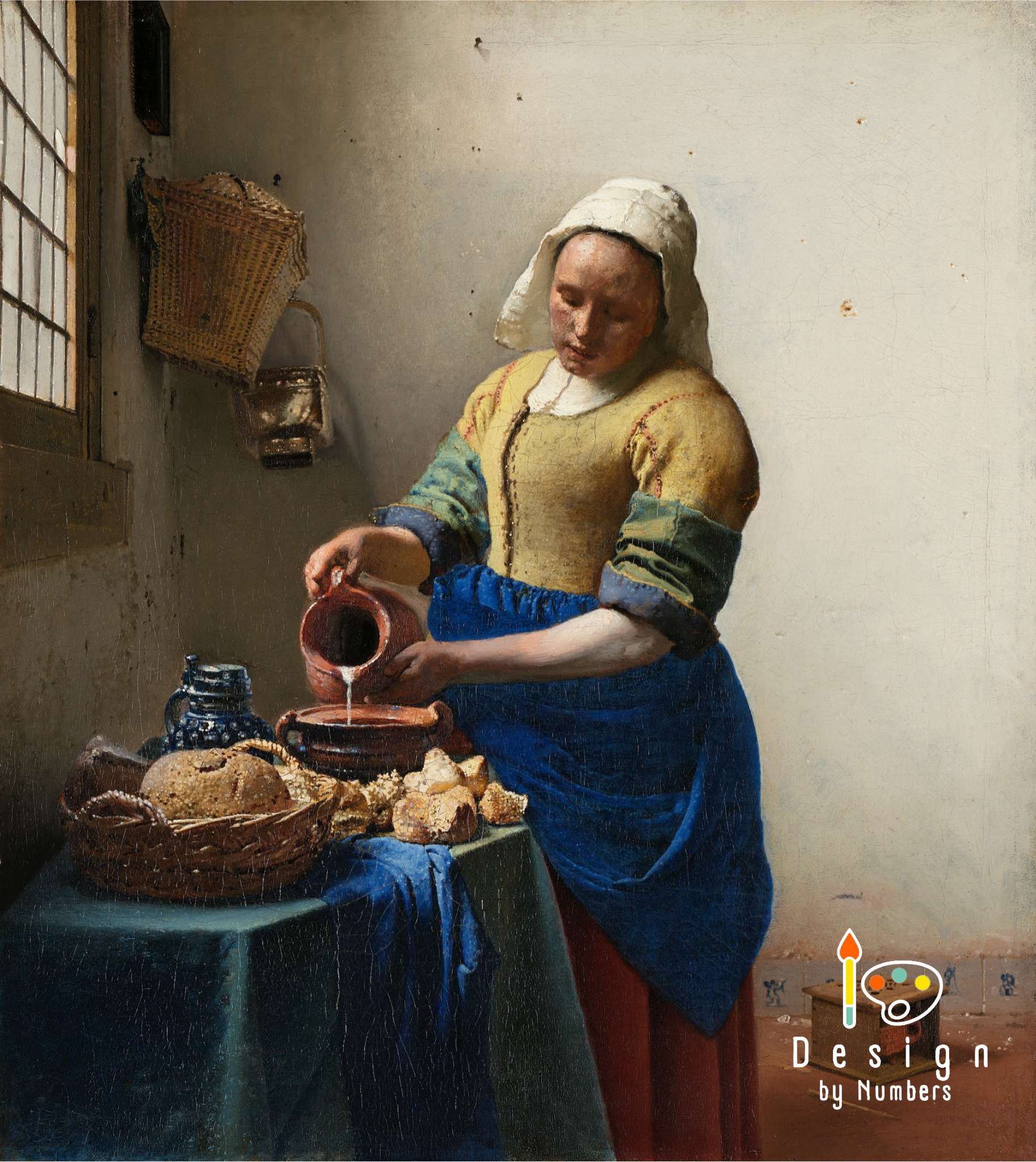 The Milkmaid - Johannes Vermeer - Paint by Numbers