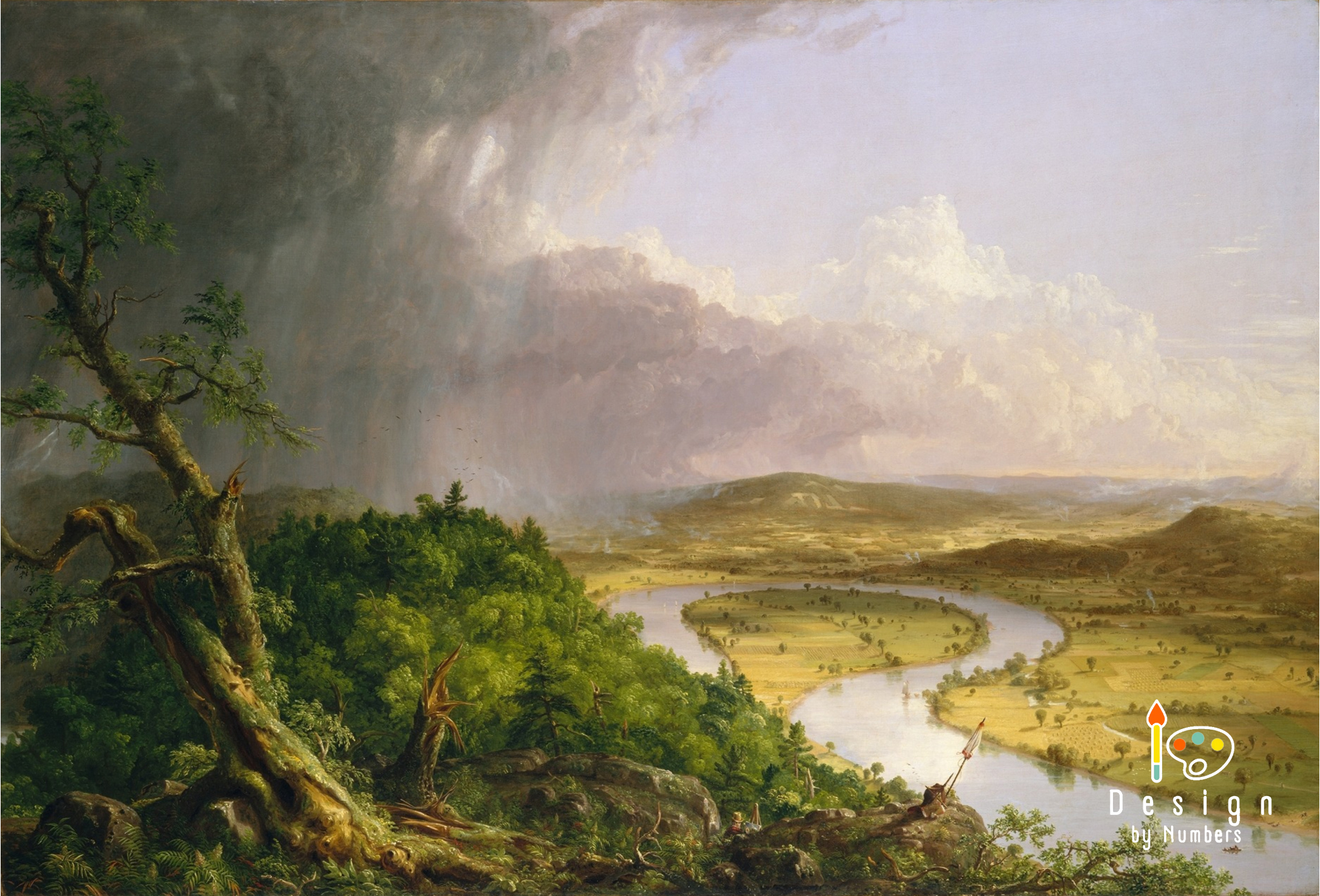 The Oxbow- Thomas Cole- Paint by Numbers