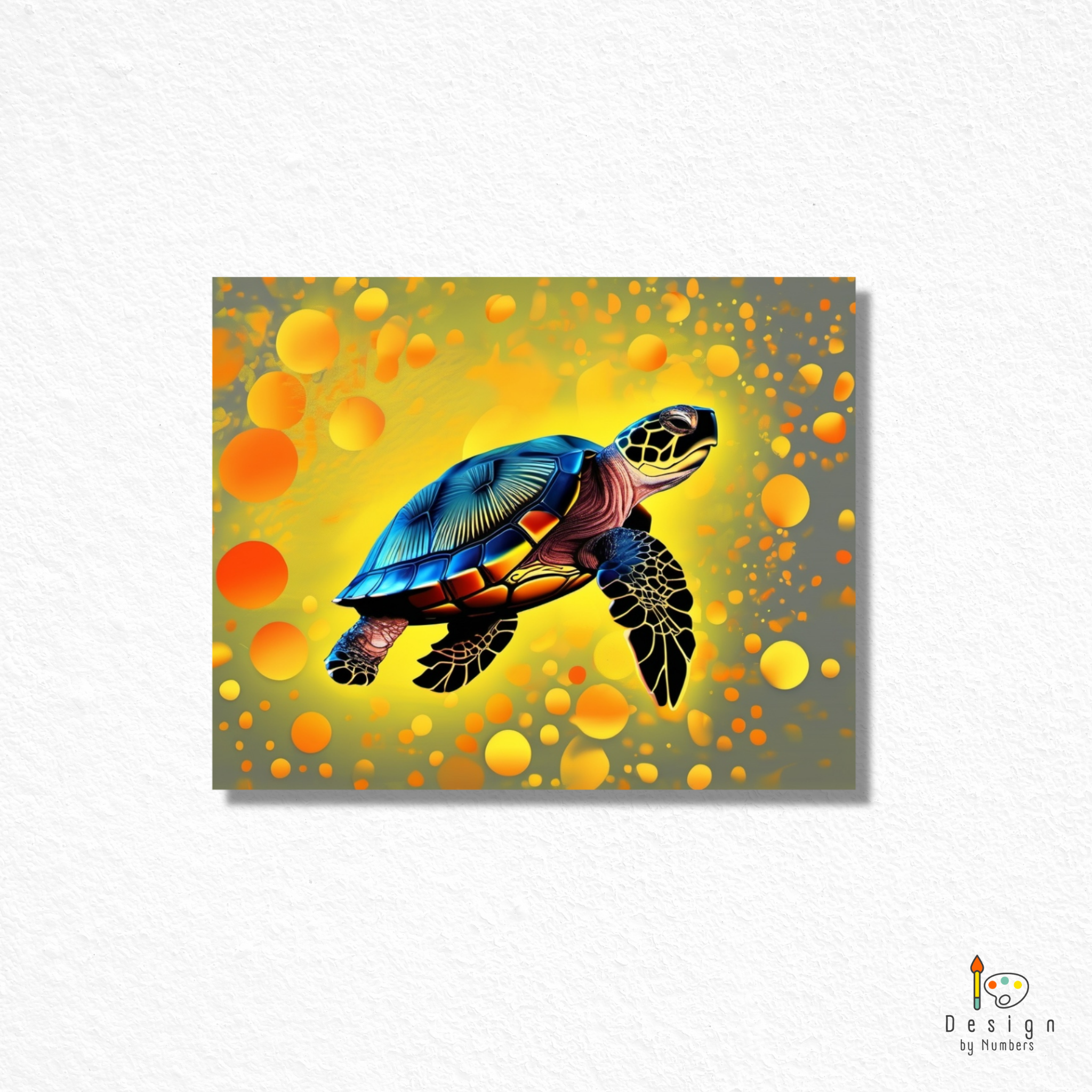 Sea Turtle in Cosmic Bubbles - Paint by Numbers