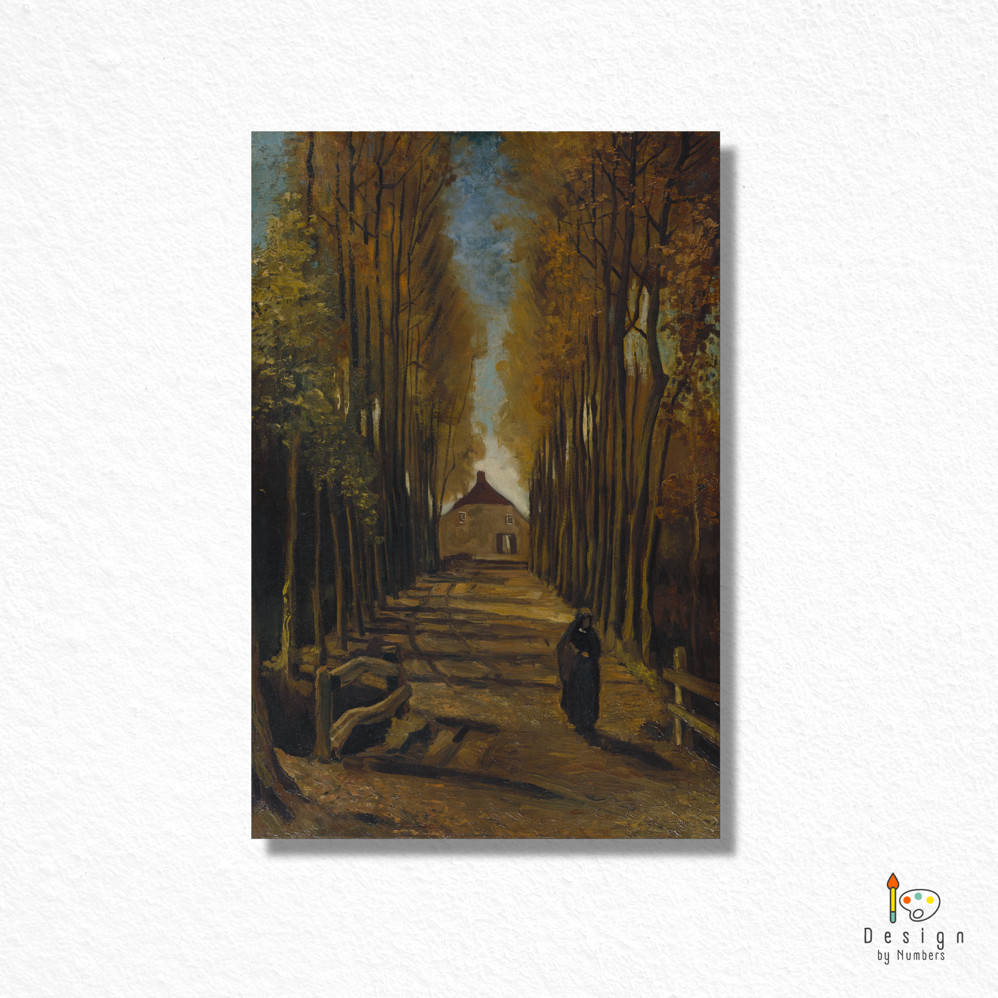 Avenue of the Poplars in Autumn - Vincent van Gogh - Paint by Numbers
