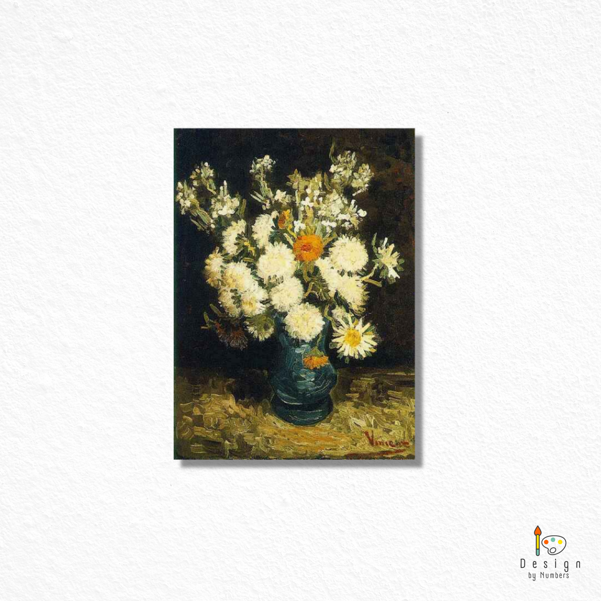 Flowers in a Blue Vase- Vincent van Gogh- Paint by Numbers