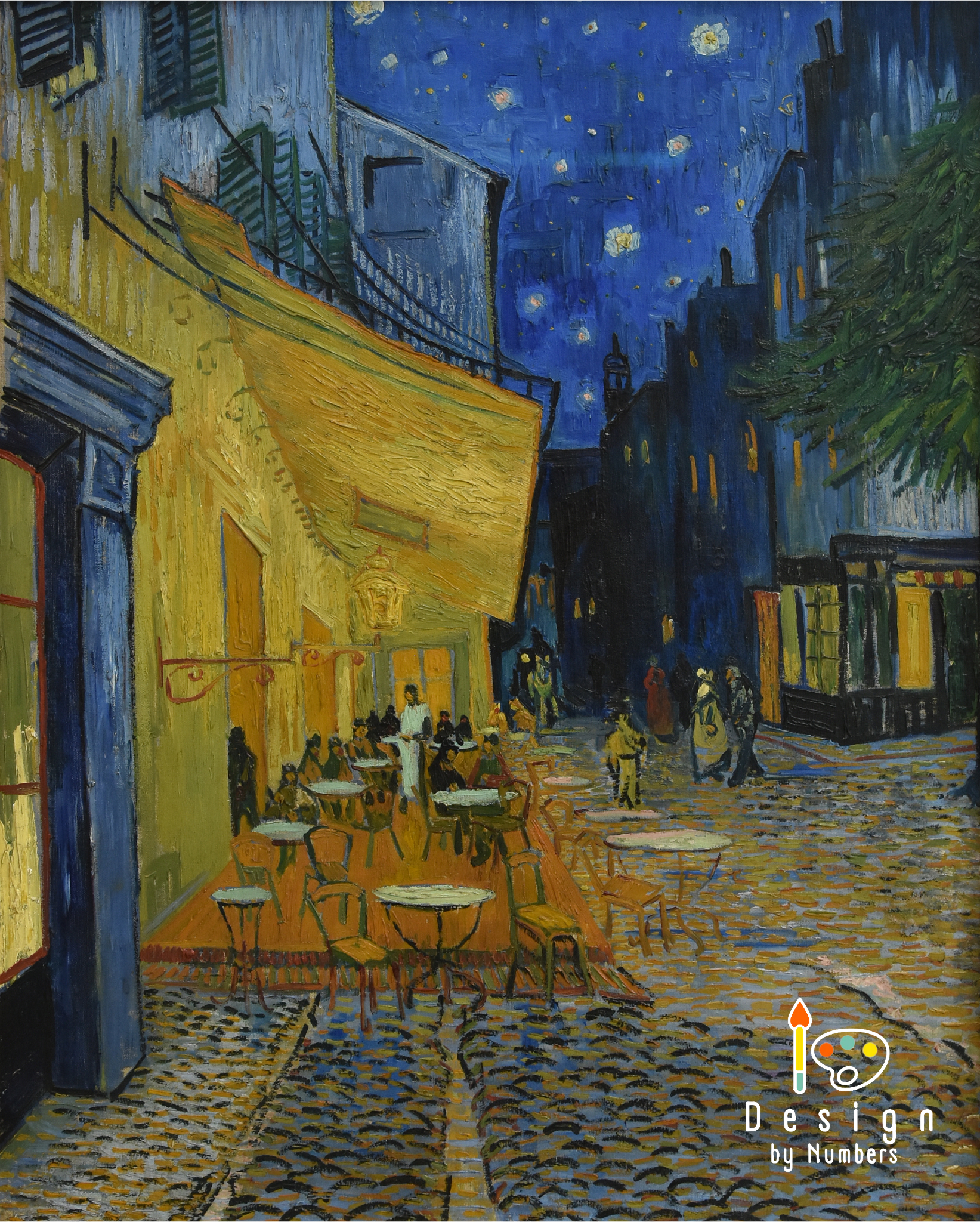 Café Terrace at Night - Vincent van Gogh - Paint by Numbers