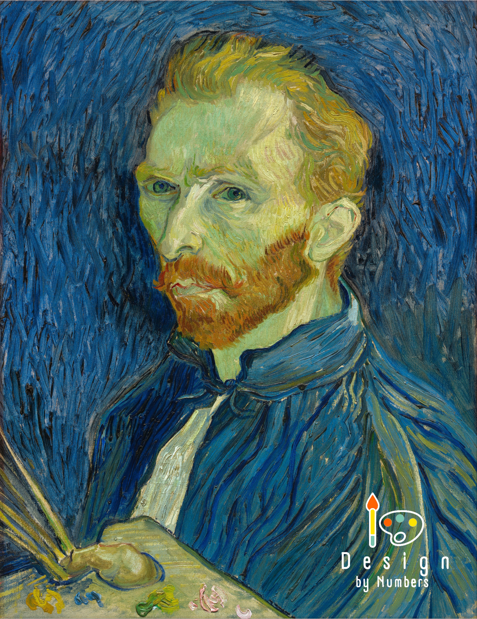 Self Portrait 1889 - Vincent van Gogh - Paint by Numbers