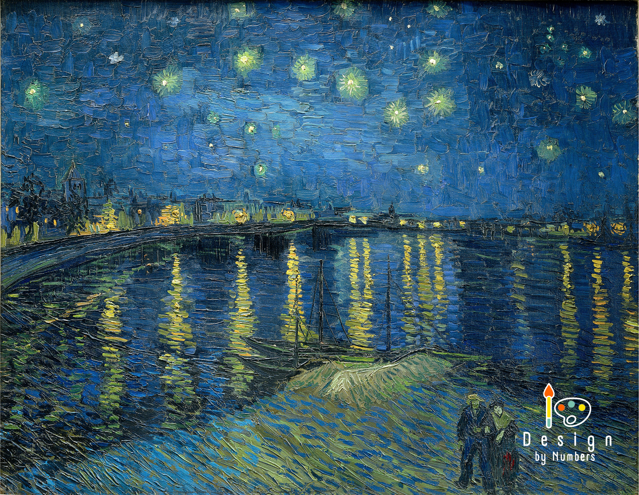 Starry Night over the Rhone- Vincent van Gogh- Paint by Numbers