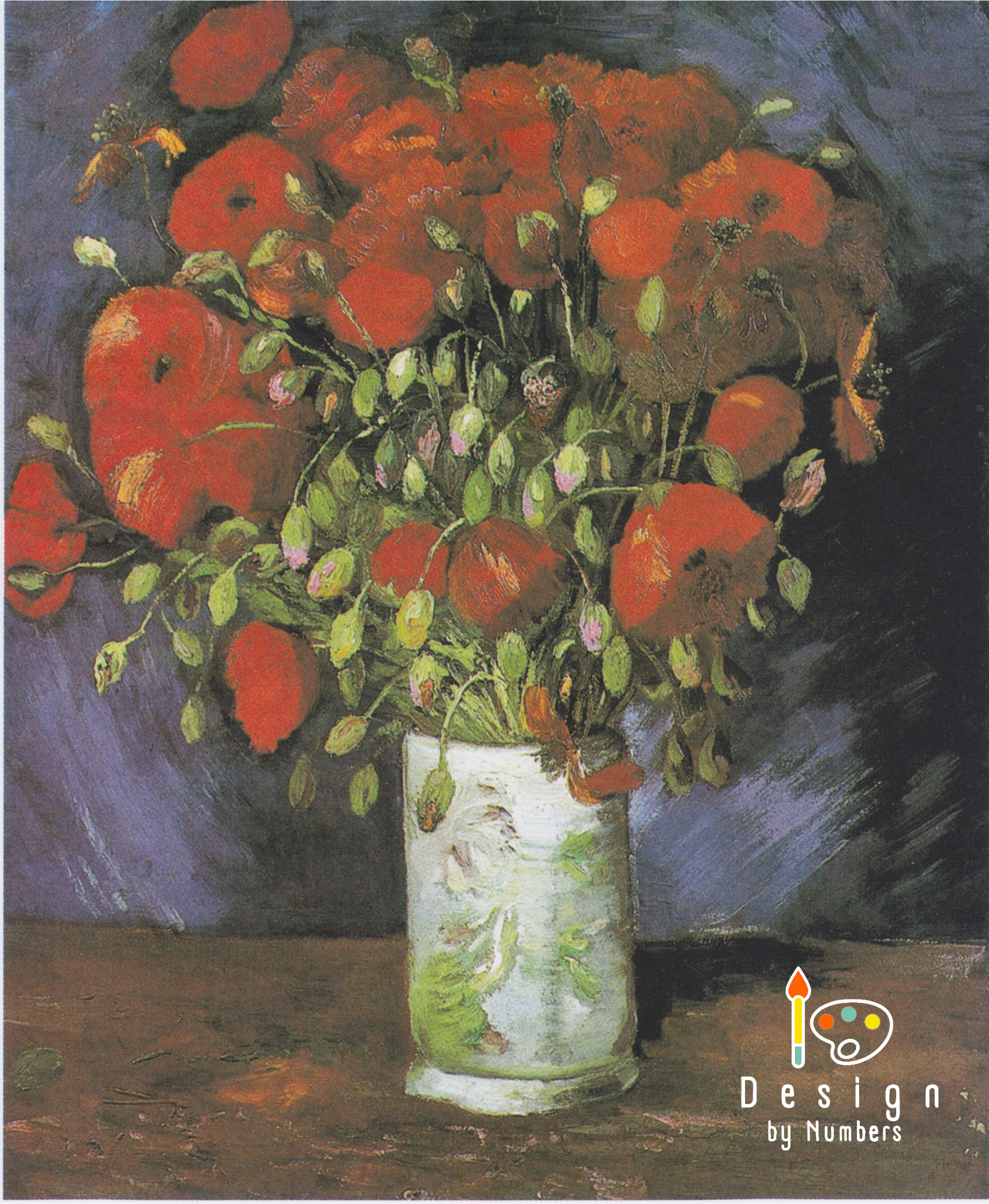 Vase with Red Poppies - Vincent van Gogh - Paint by Numbers