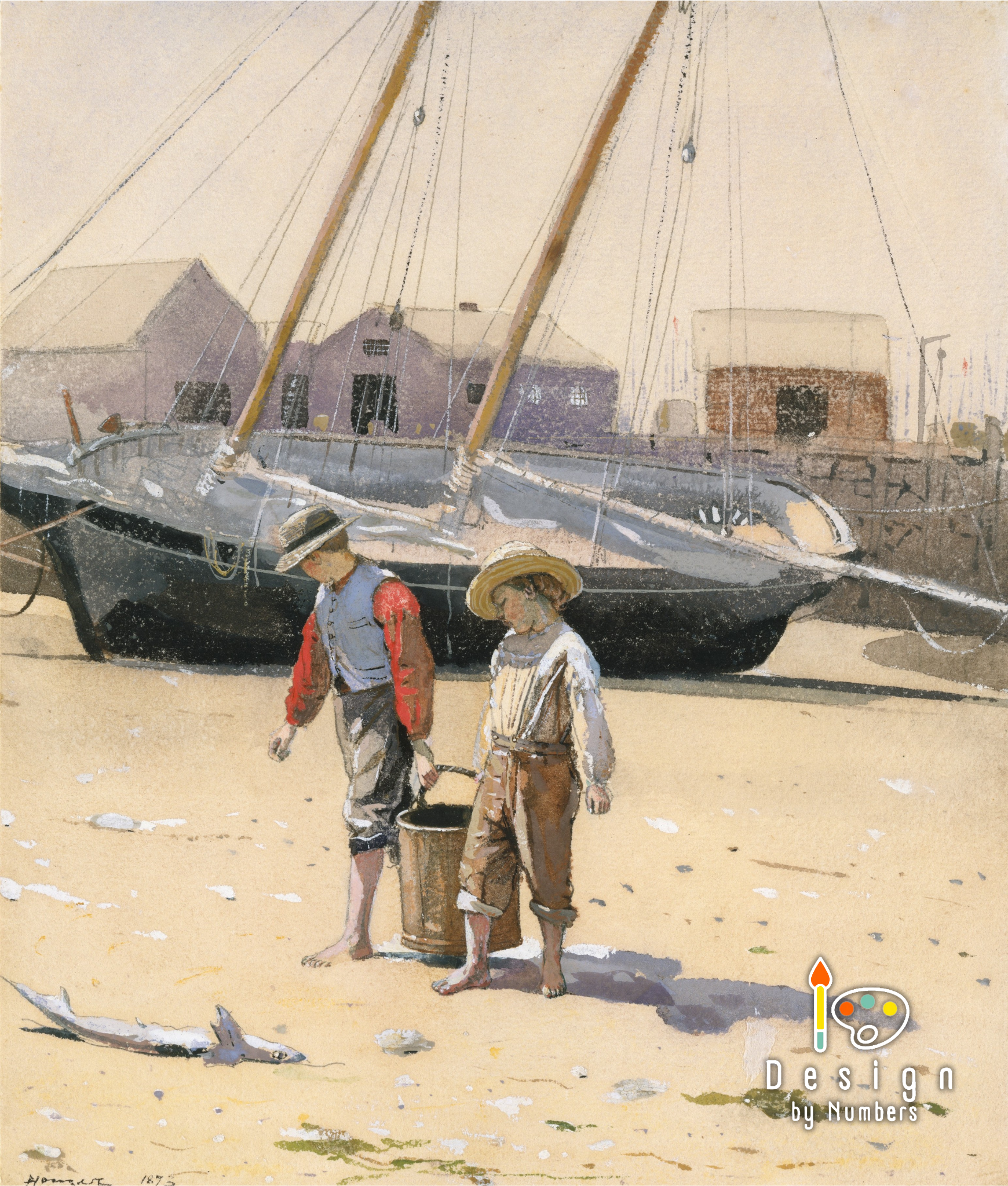 A Basket of Clams- Winslow Homer- Paint by Numbers