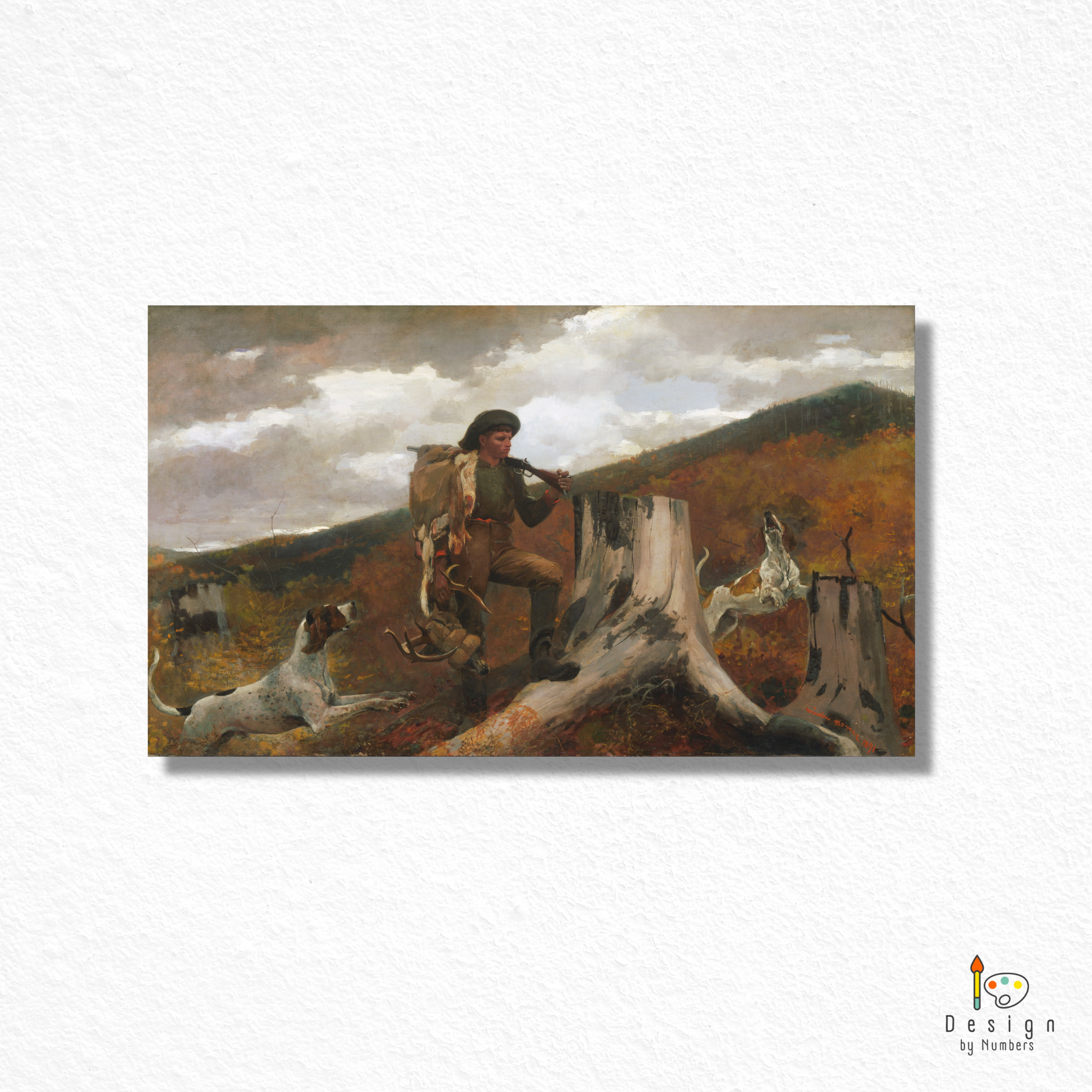 A Huntsman and Dogs - Winslow Homer - Paint by Numbers