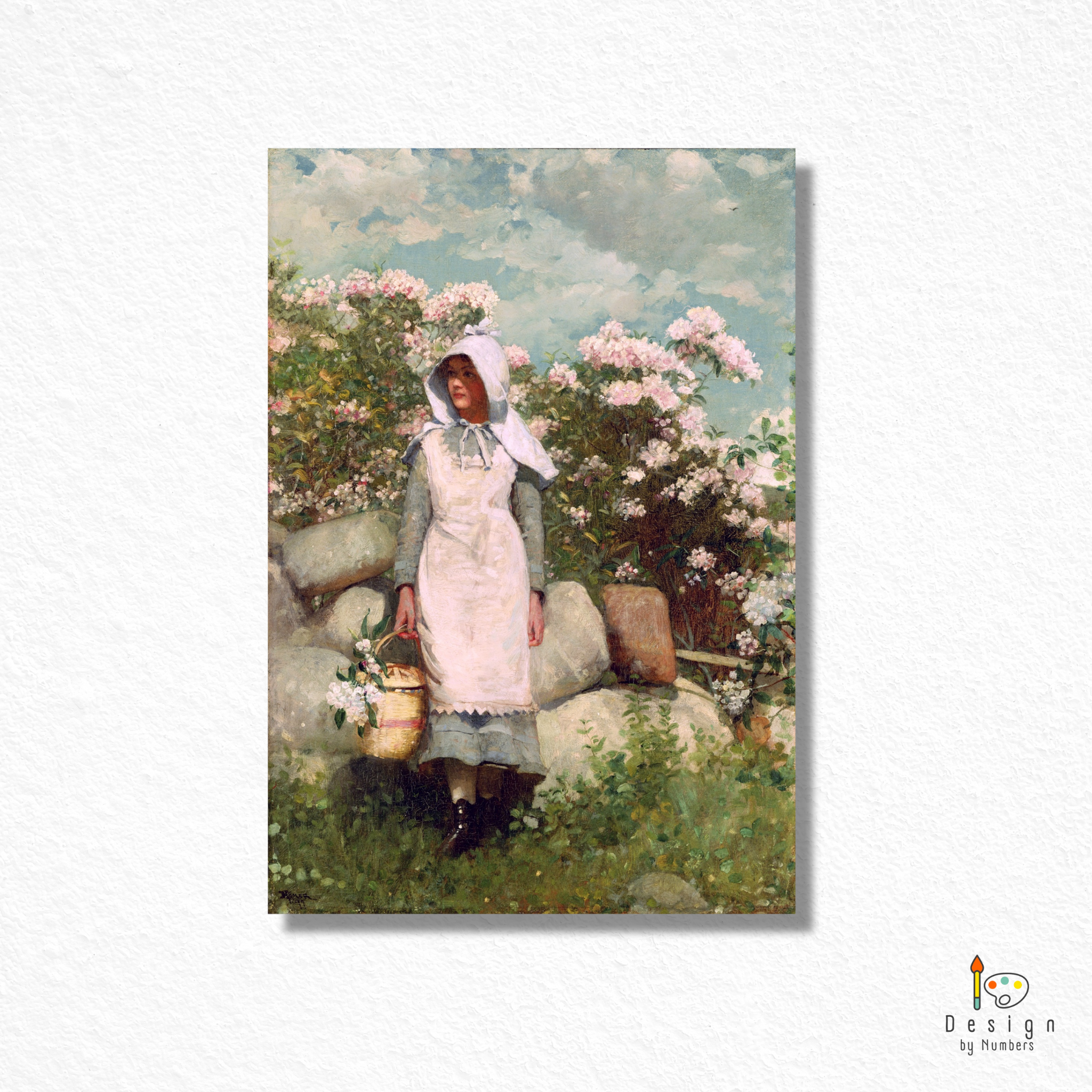 Girl and Laurel- Winslow Homer- Paint by Numbers