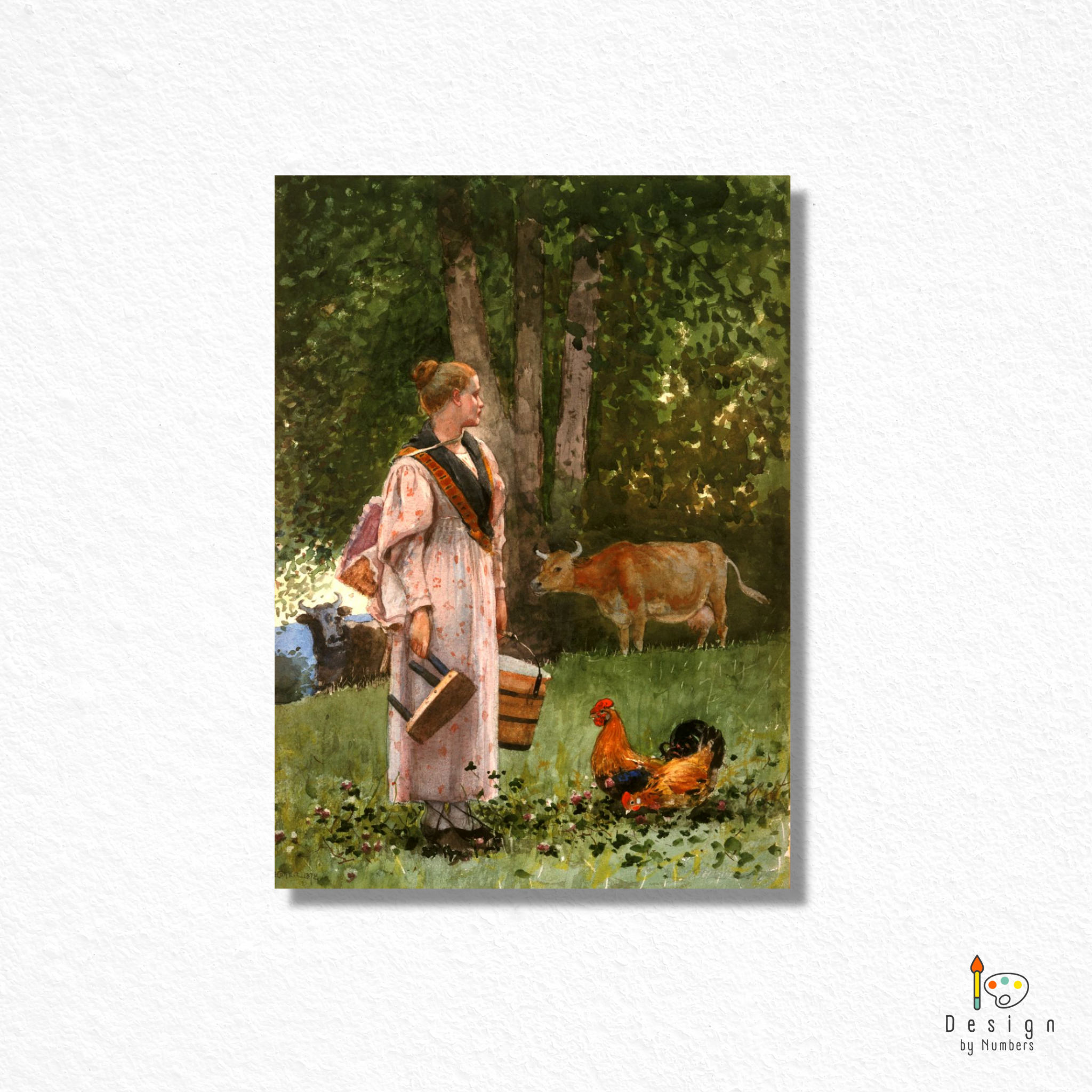The Milk Maid- Winslow Homer- Paint by Numbers